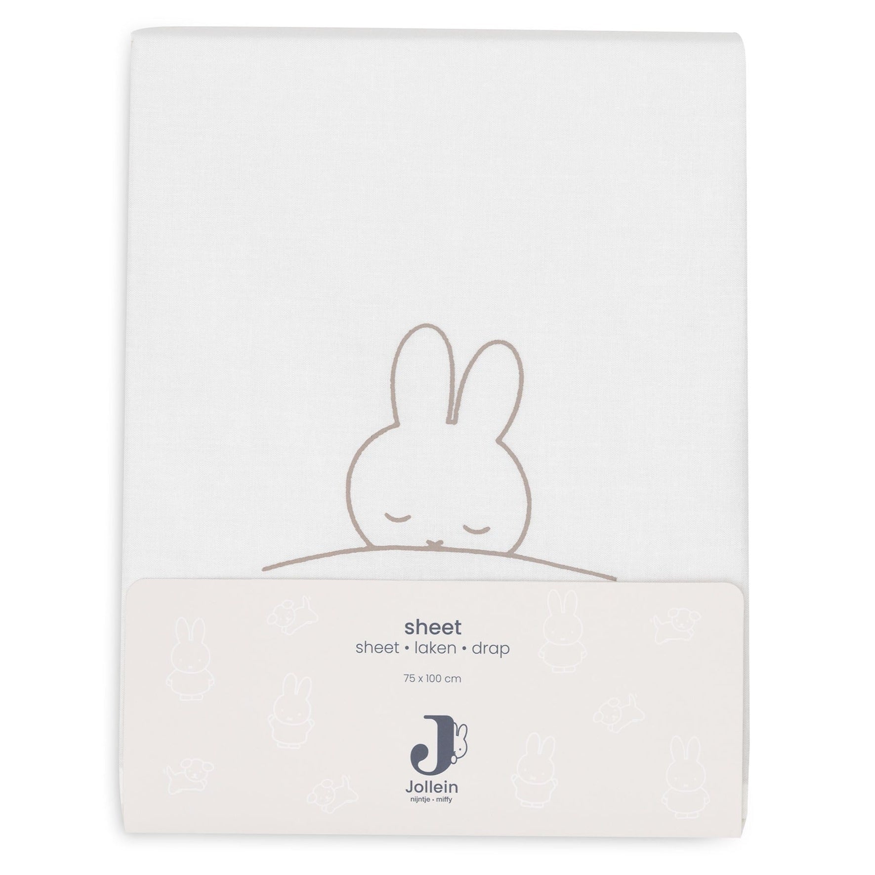 Jollein Laken Wieg 75x100cm Sleepy Miffy | Funghi Jollein Laken Wieg 75x100cm Sleepy Miffy | Funghi
