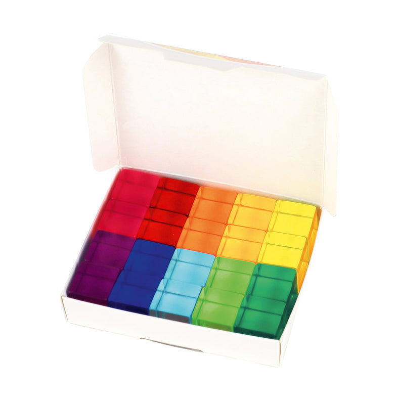 Bauspiel Kleurrijke Lichtdoorlatende Blokken Set | 20 Stuks