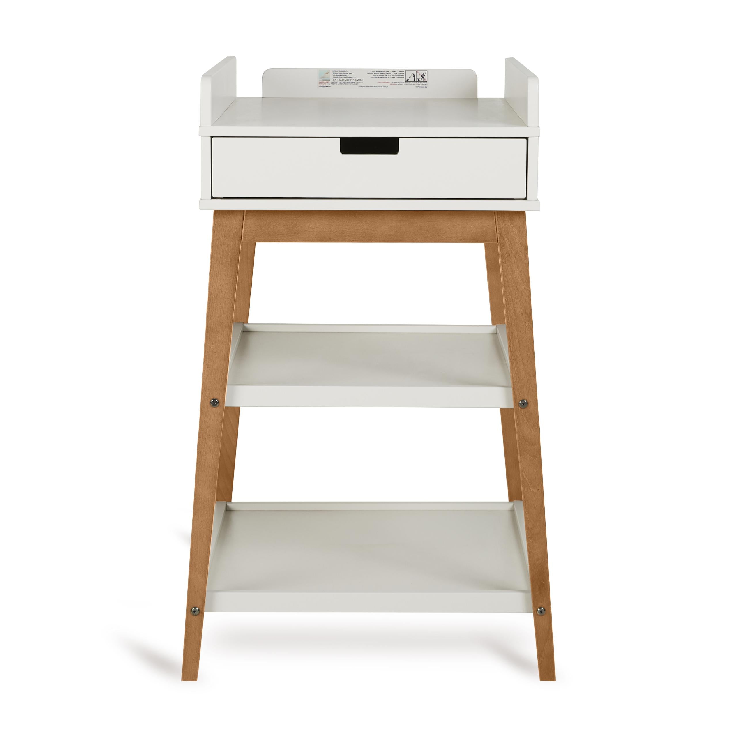 Quax Verzorgingstafel Hip + Lade I Clay & Walnut Quax Verzorgingstafel Hip + Lade I Clay & Walnut