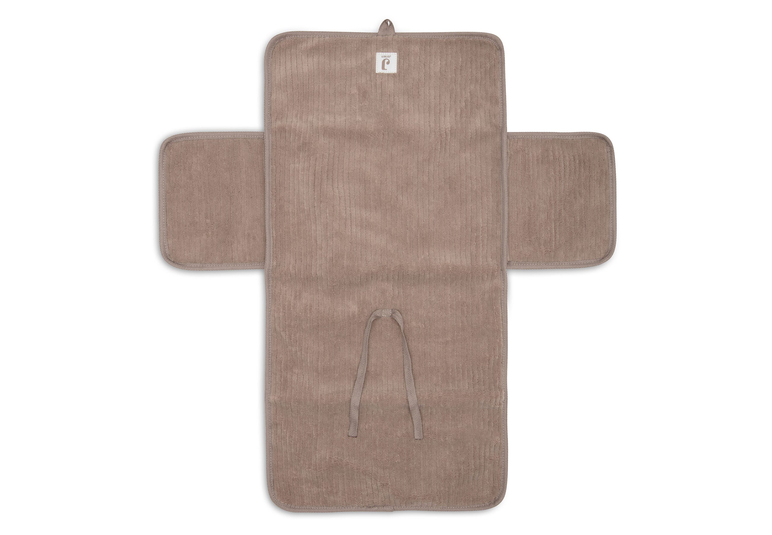 Jollein Verschoningsmat Met Opbergvakken Cloudy Rib | Milky Coffee Jollein Verschoningsmat Met Opbergvakken Cloudy Rib | Milky Coffee