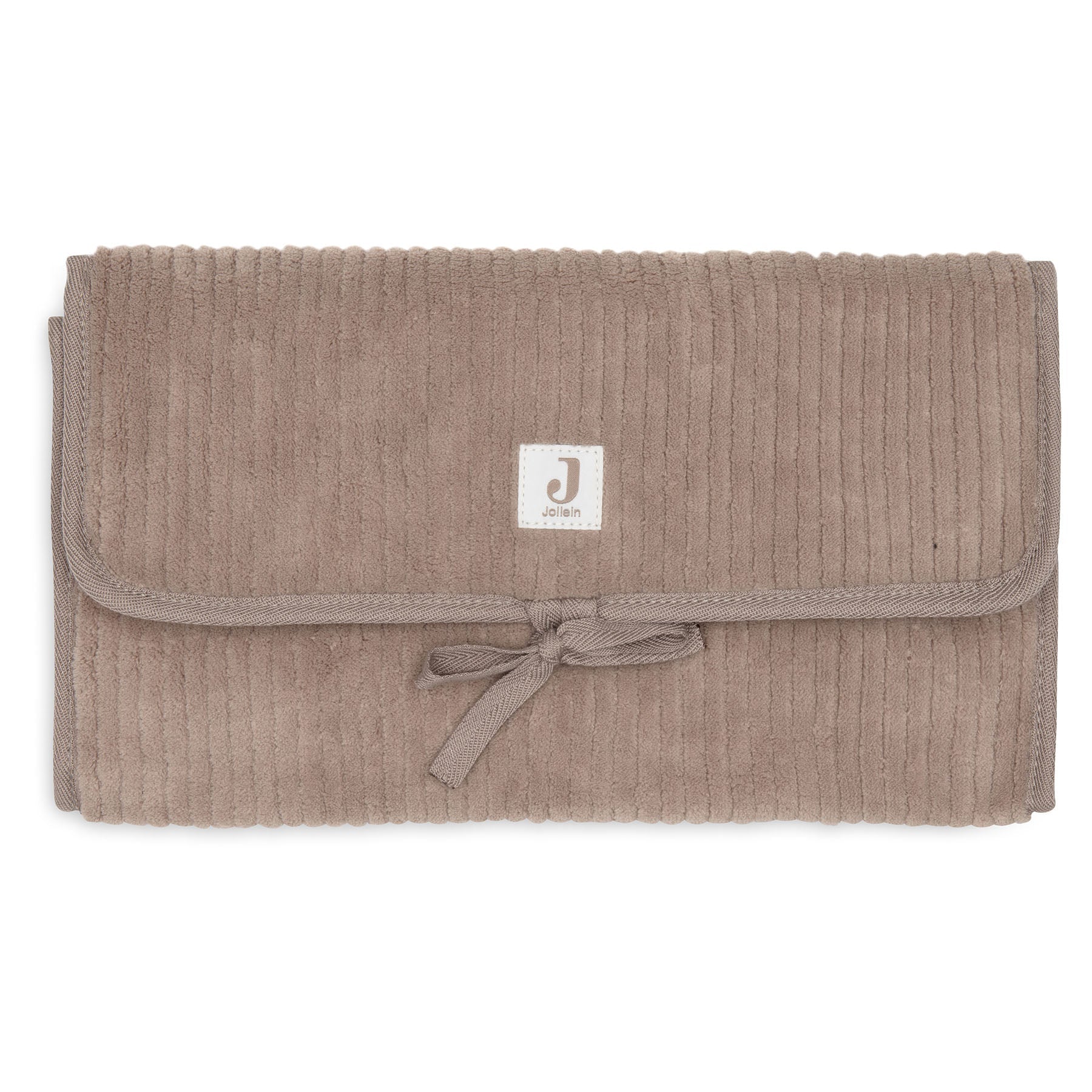 Jollein Verschoningsmat Met Opbergvakken Cloudy Rib | Milky Coffee Jollein Verschoningsmat Met Opbergvakken Cloudy Rib | Milky Coffee