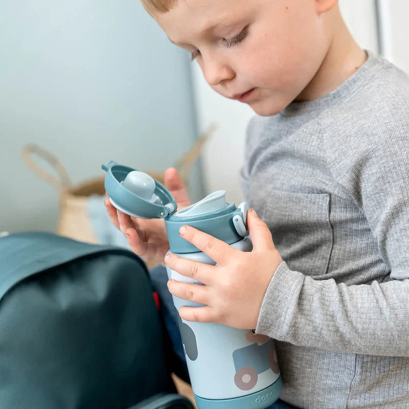 Done By Deer Thermische Drinkfles | Tiny Farm Blue Done By Deer Thermische Drinkfles | Tiny Farm Blue