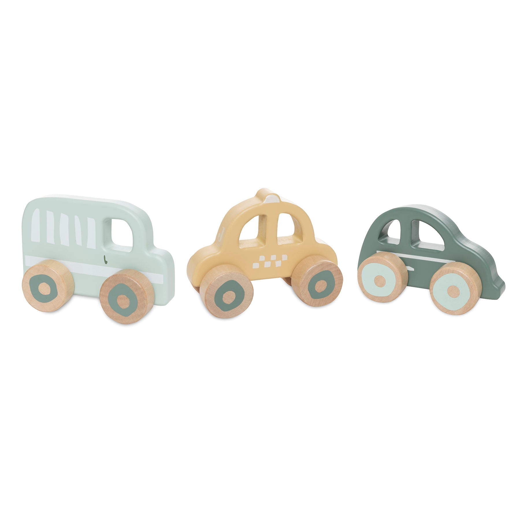 Jollein Houten Auto Op Wielen (3Pack) Jollein Houten Auto Op Wielen (3Pack)