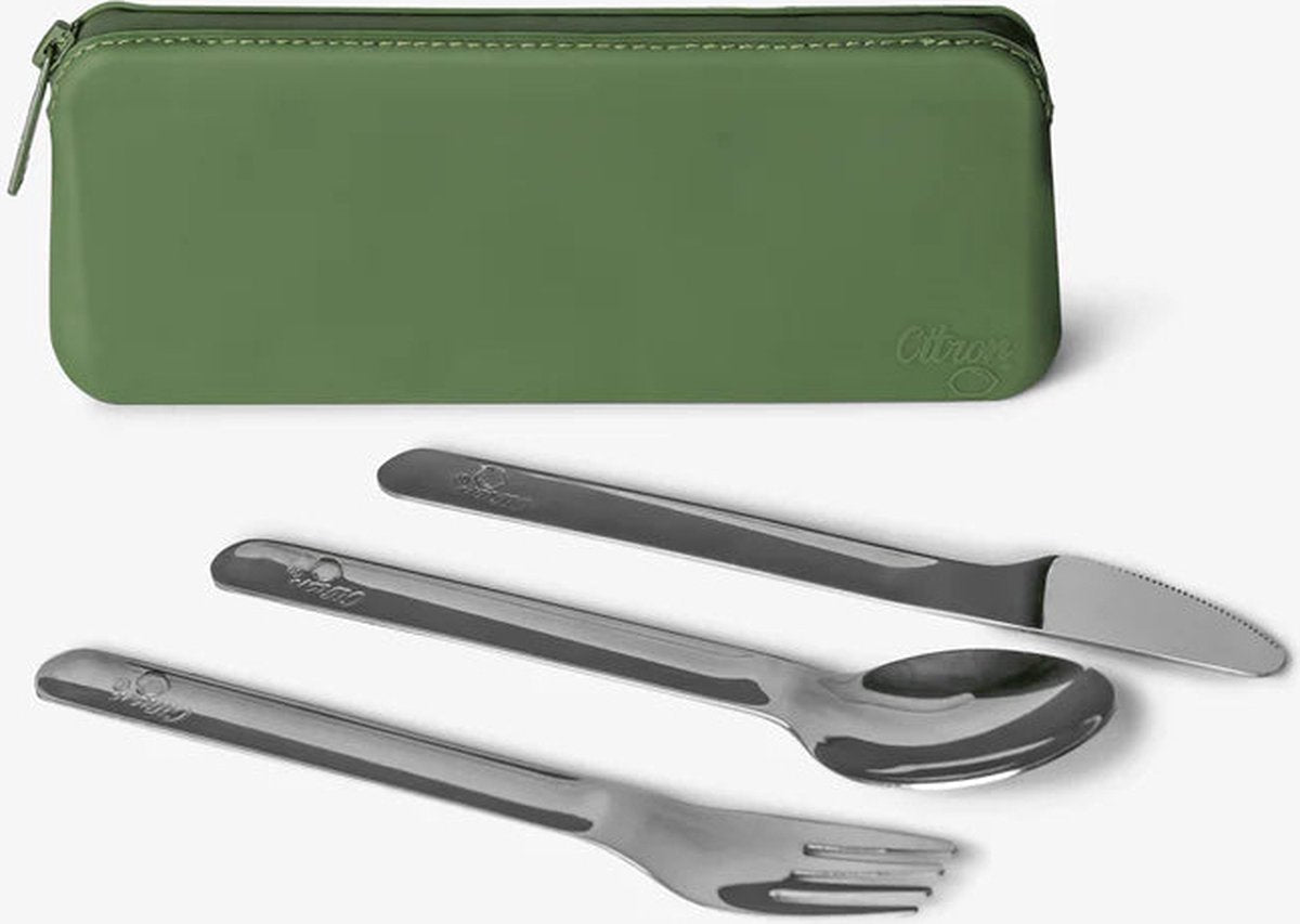 Citron Bestekset Silicone | Green Citron Bestekset Silicone | Green