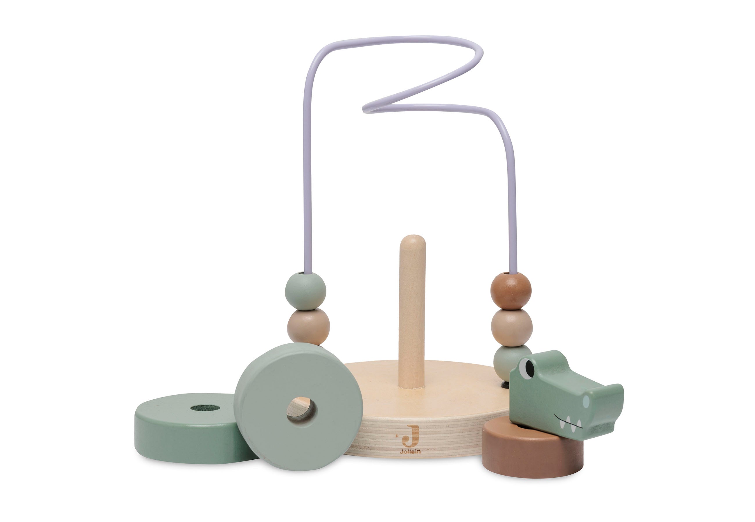 Jollein Houten Bead Maze Croco Jollein Houten Bead Maze Croco
