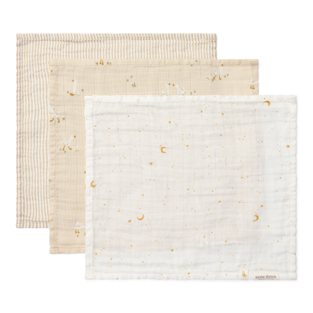 Little Dutch Swaddle Doek Hydrofiel Little Goose 120x120 | Beige Little Dutch Swaddle Doek Hydrofiel Little Goose 120x120 | Beige