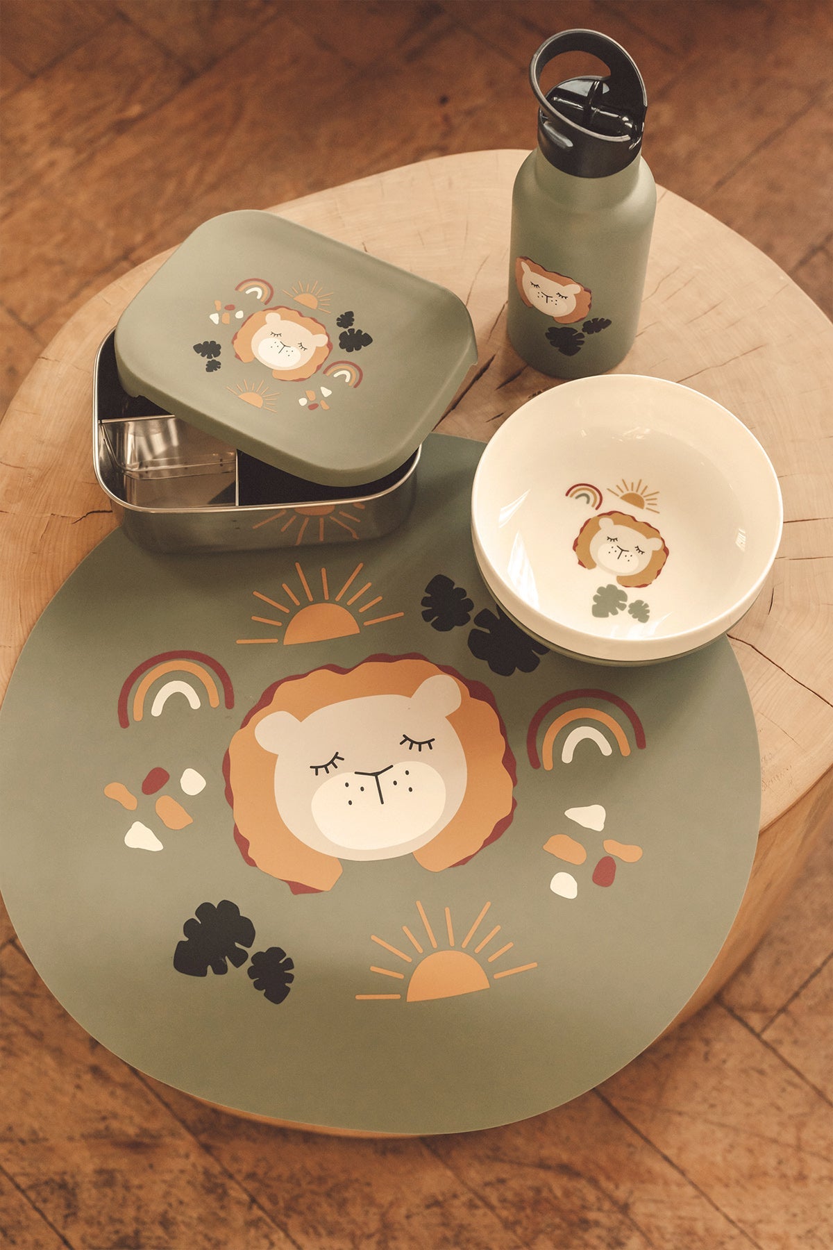 Kikadu Lunch Box | Lion Olive Kikadu Lunch Box | Lion Olive