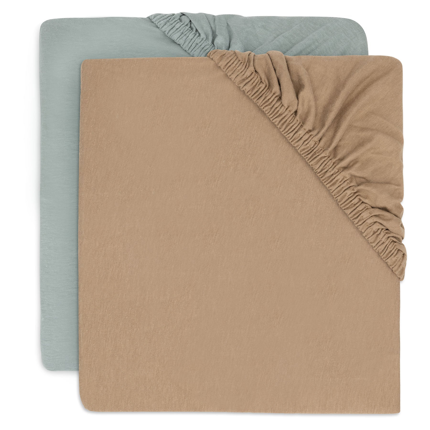 Jollein Hoeslaken Jersey 60x120cm Sea Green/Biscuit (2Pack) Jollein Hoeslaken Jersey 60x120cm Sea Green/Biscuit (2Pack)