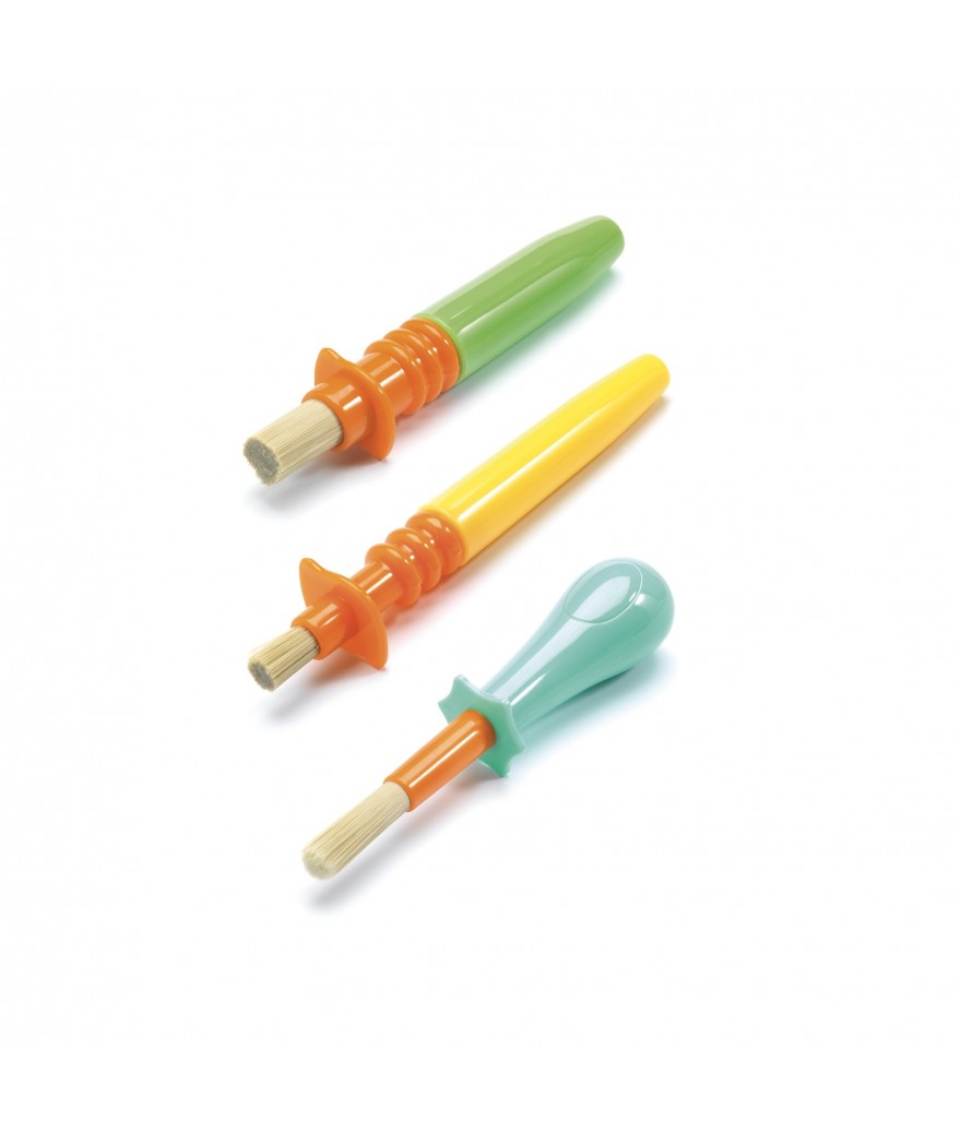 Djeco 3 Ergonomische Verfborstels Djeco 3 Ergonomische Verfborstels