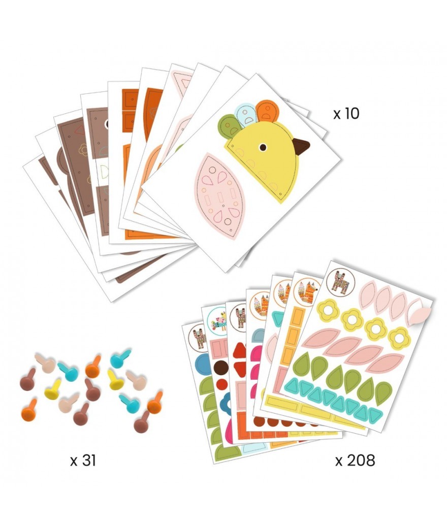 Djeco Creatieve Knutseldoos | 3 Reuzendieren Djeco Creatieve Knutseldoos | 3 Reuzendieren