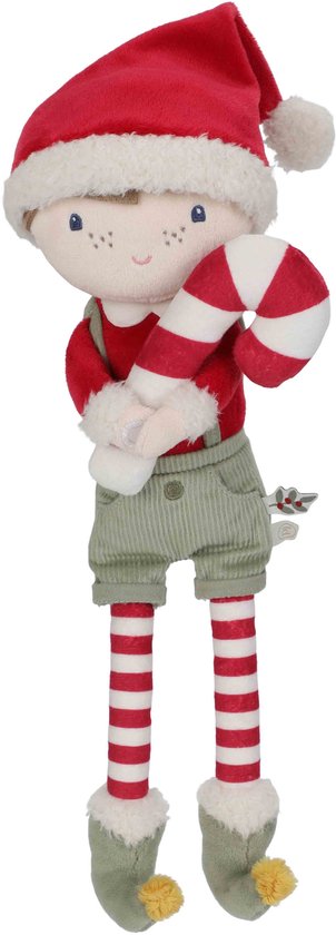 Little Dutch Knuffelpop Kerstpop Jim 35cm Little Dutch Knuffelpop Kerstpop Jim 35cm
