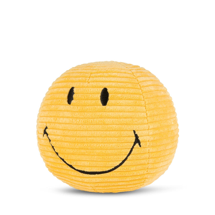 Bon Ton Toys x Smiley Knuffel Eco Corduroy 13cm | Geel Bon Ton Toys x Smiley Knuffel Eco Corduroy 13cm | Geel