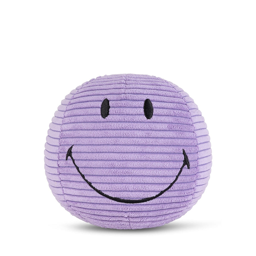 Bon Ton Toys x Smiley Knuffel Eco Corduroy 13cm | Paars Bon Ton Toys x Smiley Knuffel Eco Corduroy 13cm | Paars