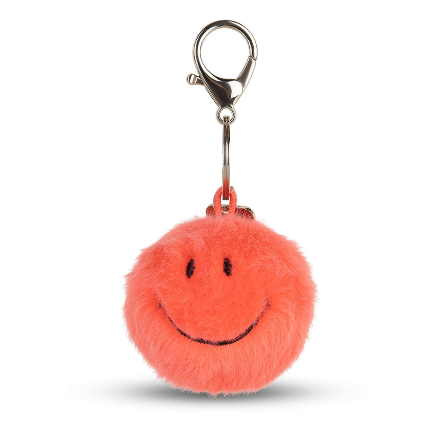 Bon Ton Toys x Smiley Sleutelhanger Eco Fuzzy | Koraal Bon Ton Toys x Smiley Sleutelhanger Eco Fuzzy | Koraal