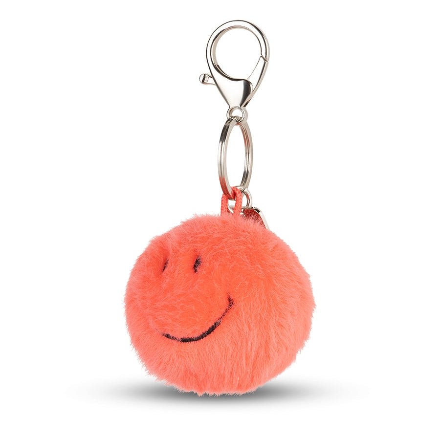 Bon Ton Toys x Smiley Sleutelhanger Eco Fuzzy | Koraal Bon Ton Toys x Smiley Sleutelhanger Eco Fuzzy | Koraal