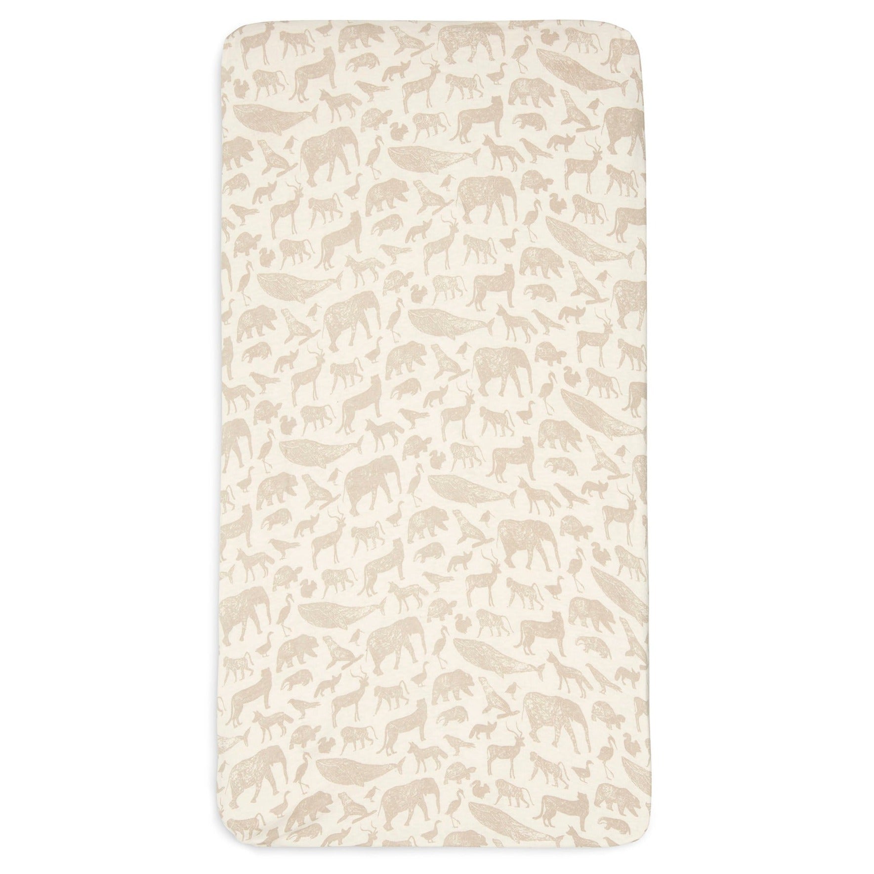 Jollein Hoeslaken Jersey Wieg 40/50x80/90cm | Animals Nougat Jollein Hoeslaken Jersey Wieg 40/50x80/90cm | Animals Nougat