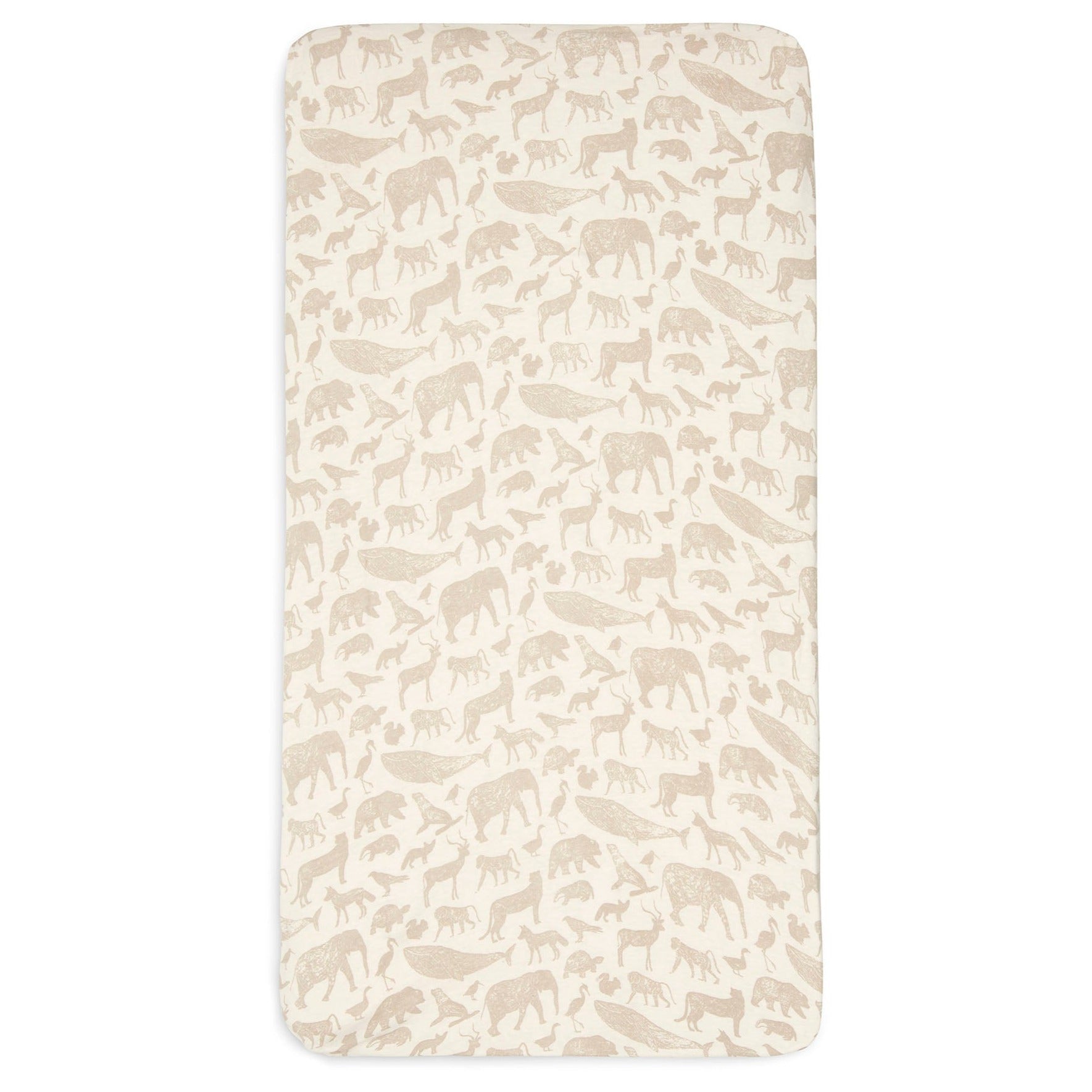 Jollein Hoeslaken Jersey 60x120cm | Animals Nougat Jollein Hoeslaken Jersey 60x120cm | Animals Nougat