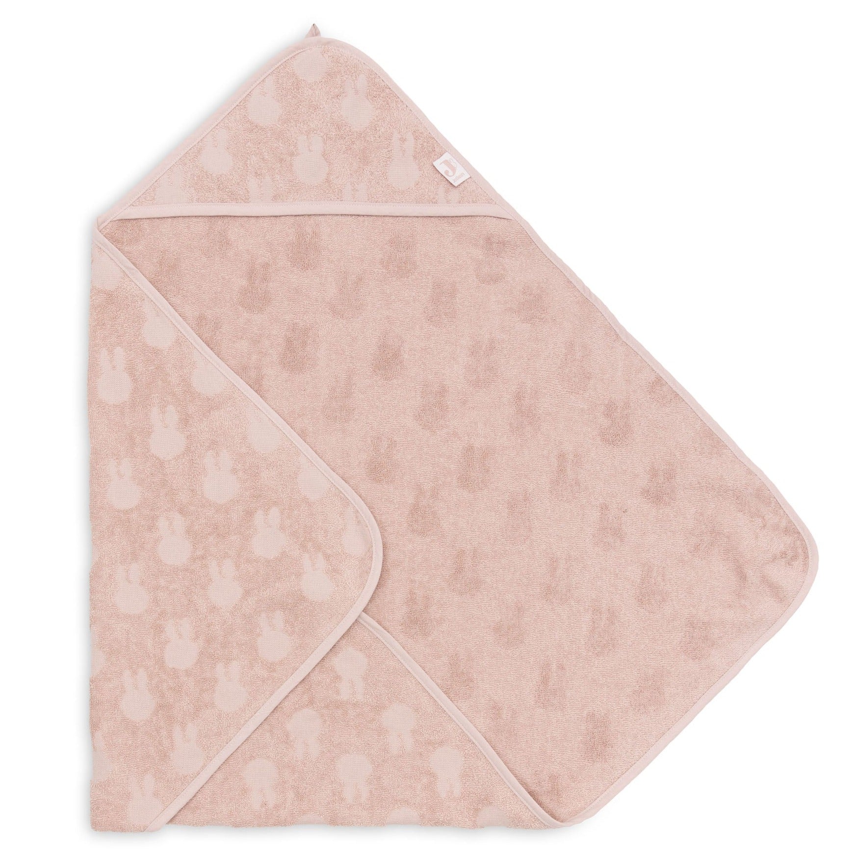 Jollein Badcape Badstof 75x75cm Miffy Jacquard | Wild Rose Jollein Badcape Badstof 75x75cm Miffy Jacquard | Wild Rose