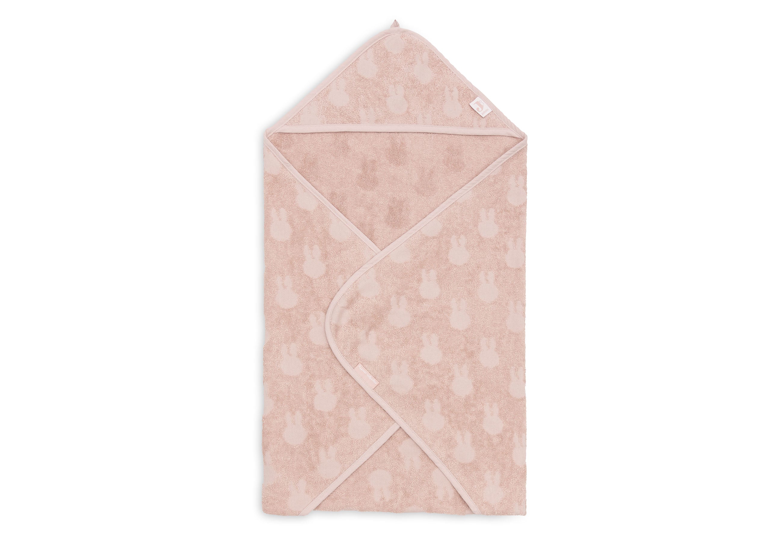 Jollein Badcape Badstof 75x75cm Miffy Jacquard | Wild Rose Jollein Badcape Badstof 75x75cm Miffy Jacquard | Wild Rose