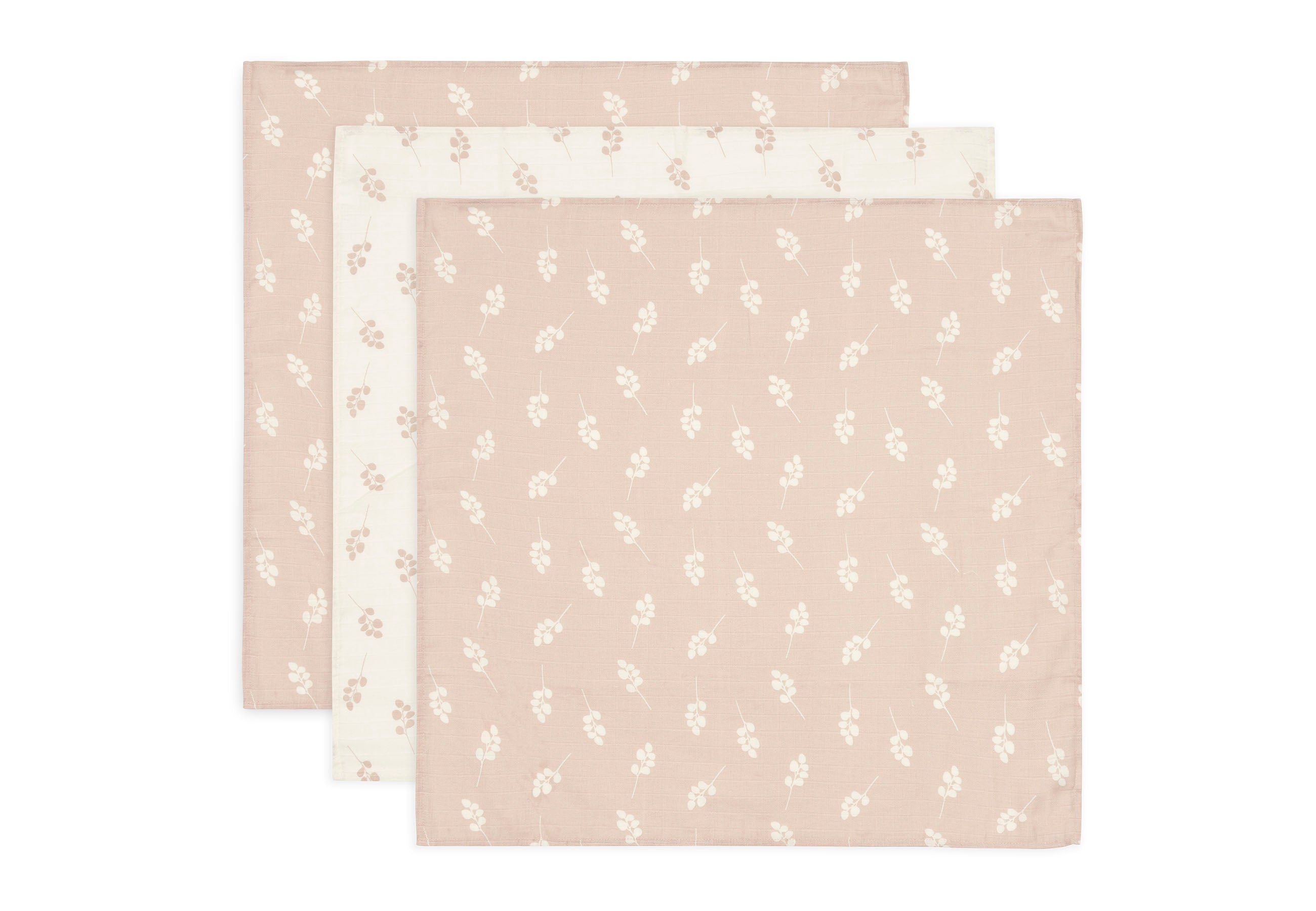 Jollein Hydrofiele Doek Small 70x70cm 3-Pack | Twig Wild Rose Jollein Hydrofiele Doek Small 70x70cm 3-Pack | Twig Wild Rose