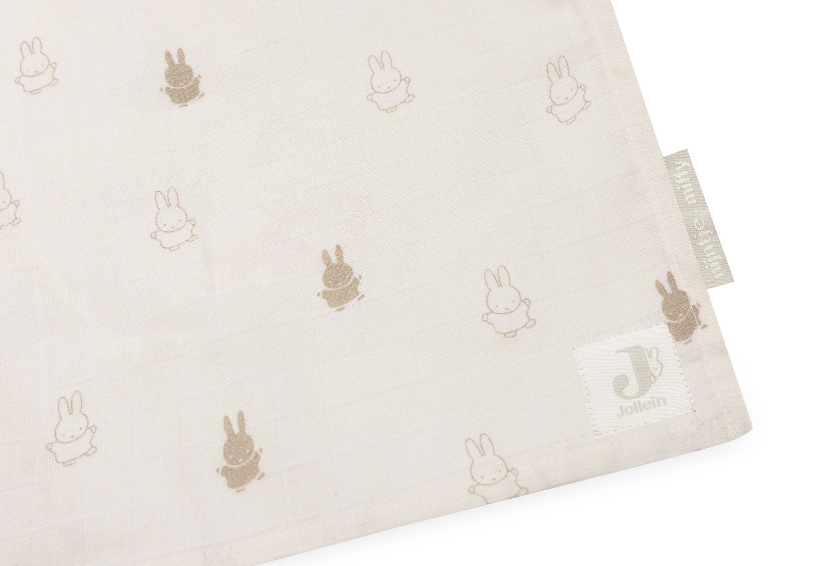Jollein Hydrofiele Doek Large 115x115cm Happy Miffy Set 2| Nougat Jollein Hydrofiele Doek Large 115x115cm Happy Miffy Set 2| Nougat