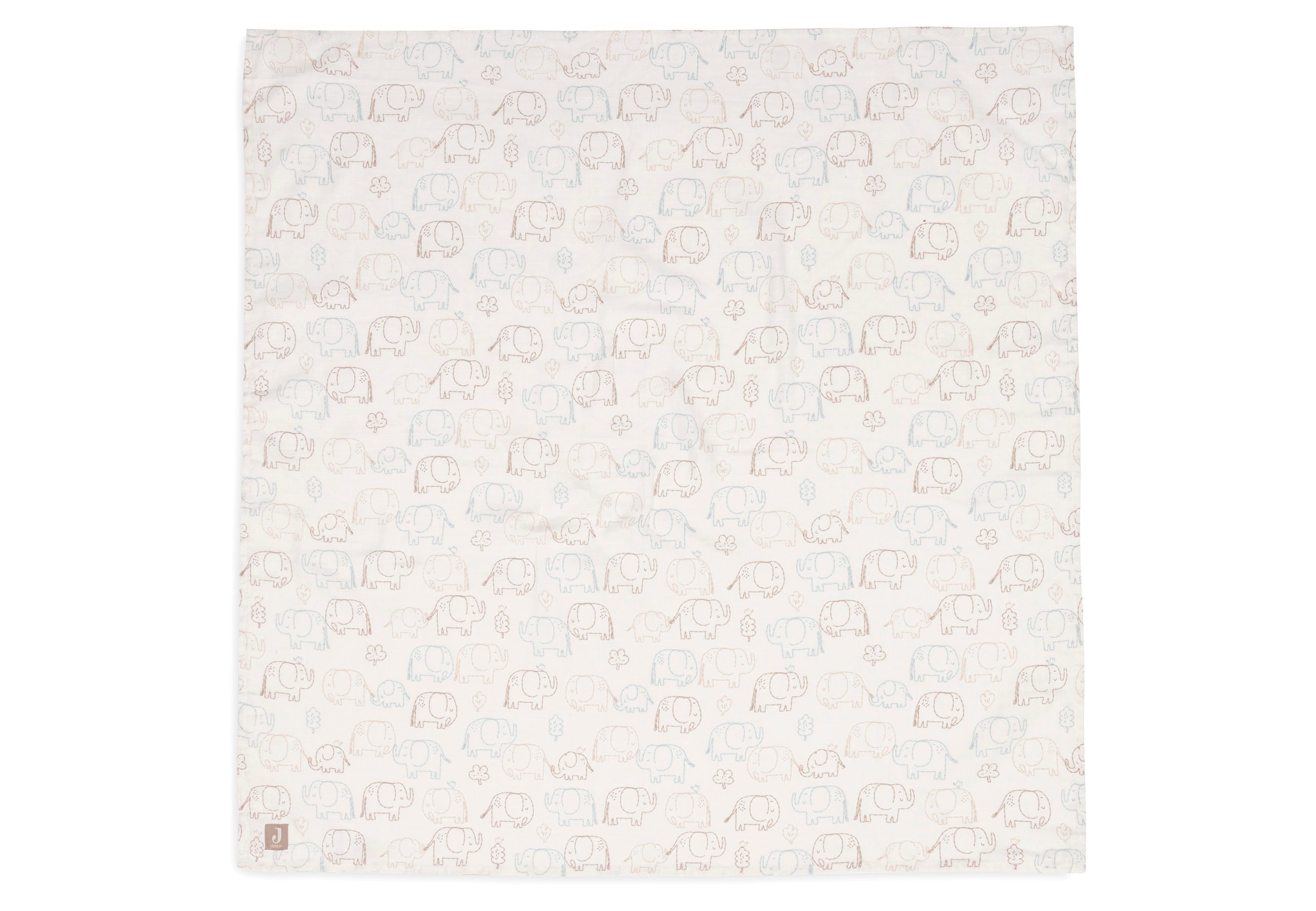 Jollein Hydrofiele Doek Large 115x115cm | Elephant Tales | 2st Jollein Hydrofiele Doek Large 115x115cm | Elephant Tales | 2st