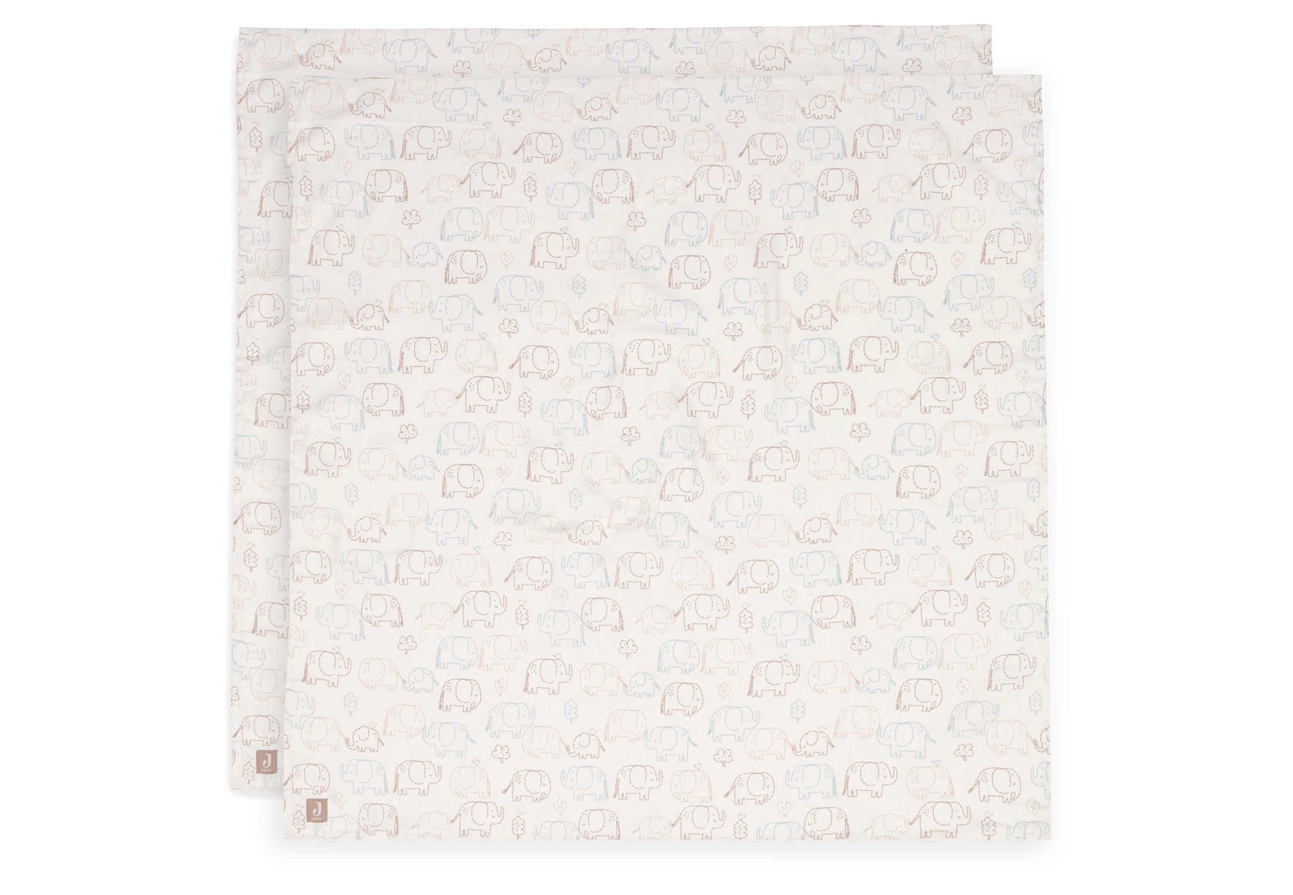 Jollein Hydrofiele Doek Large 115x115cm | Elephant Tales | 2st Jollein Hydrofiele Doek Large 115x115cm | Elephant Tales | 2st