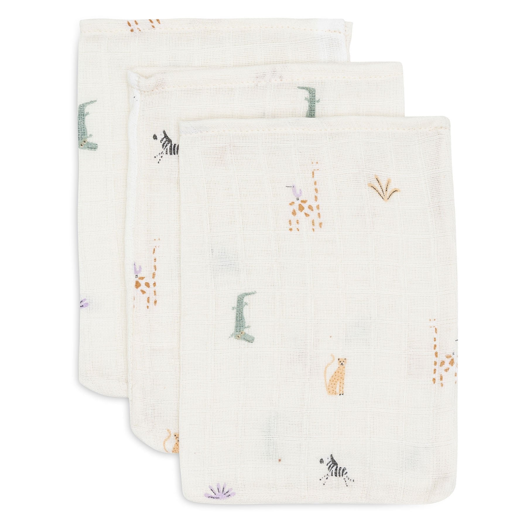 Jollein Washandje 15x20cm Jungle Jambo (3pack) Jollein Washandje 15x20cm Jungle Jambo (3pack)