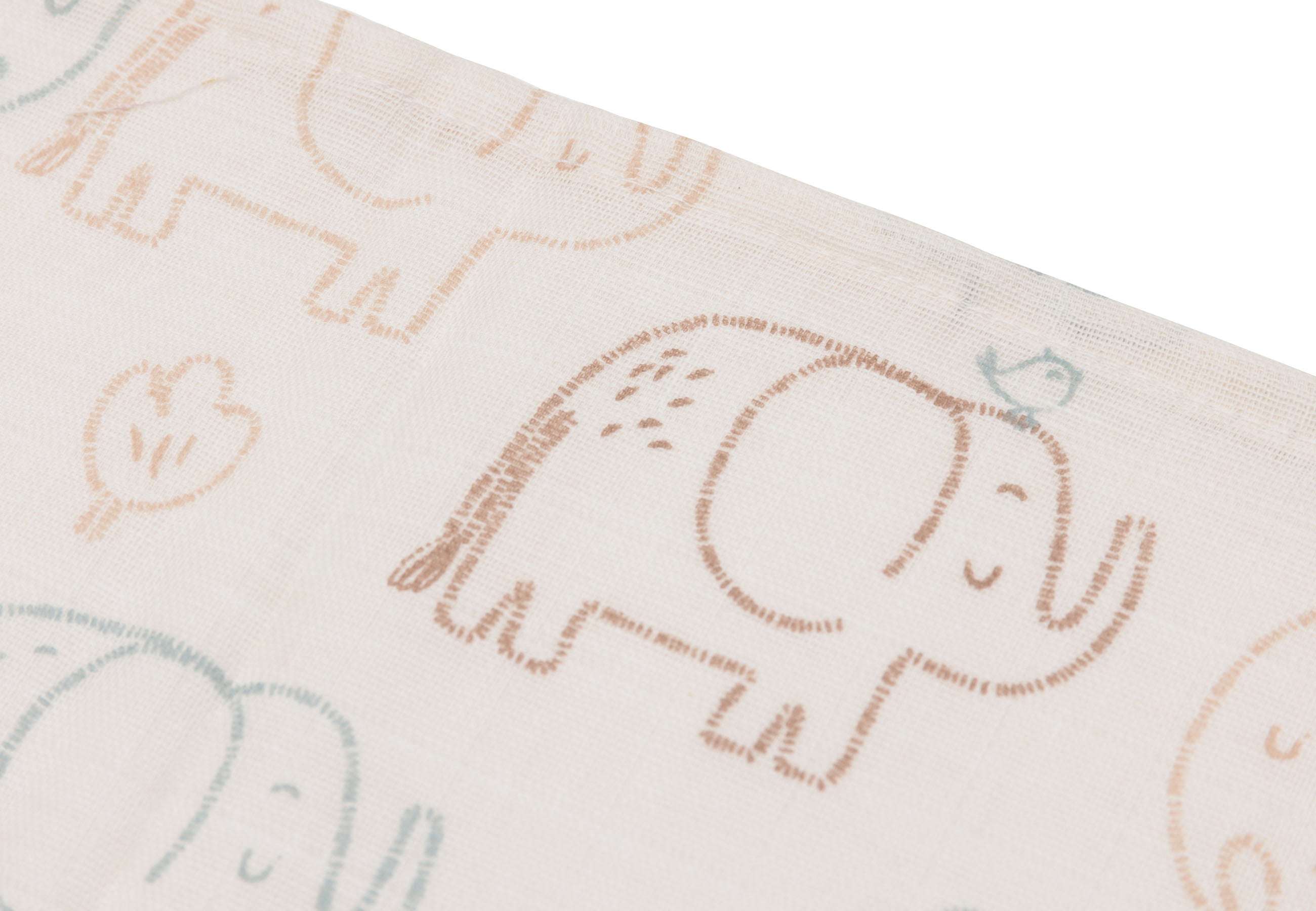 Jollein Hydrofiel Monddoekje 31x31cm | Elephant Tales | 3st Jollein Hydrofiel Monddoekje 31x31cm | Elephant Tales | 3st