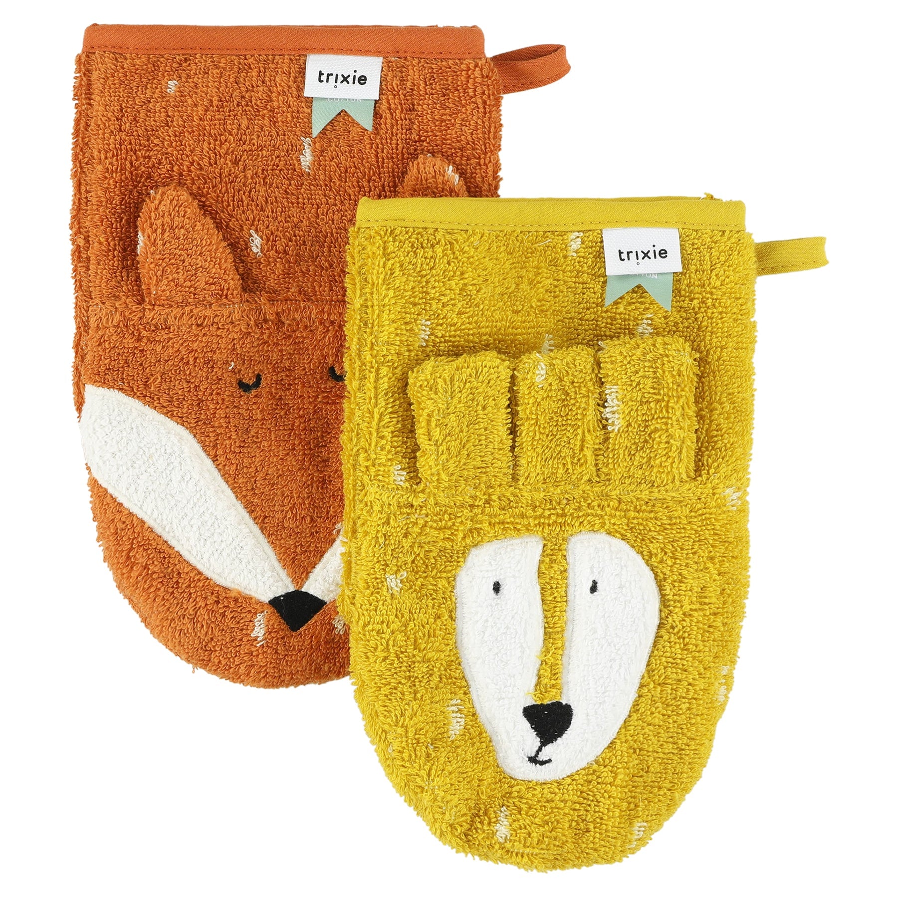 Trixie Washandje 2-Pack | Mr. Lion - Mr. Fox Trixie Washandje 2-Pack | Mr. Lion - Mr. Fox