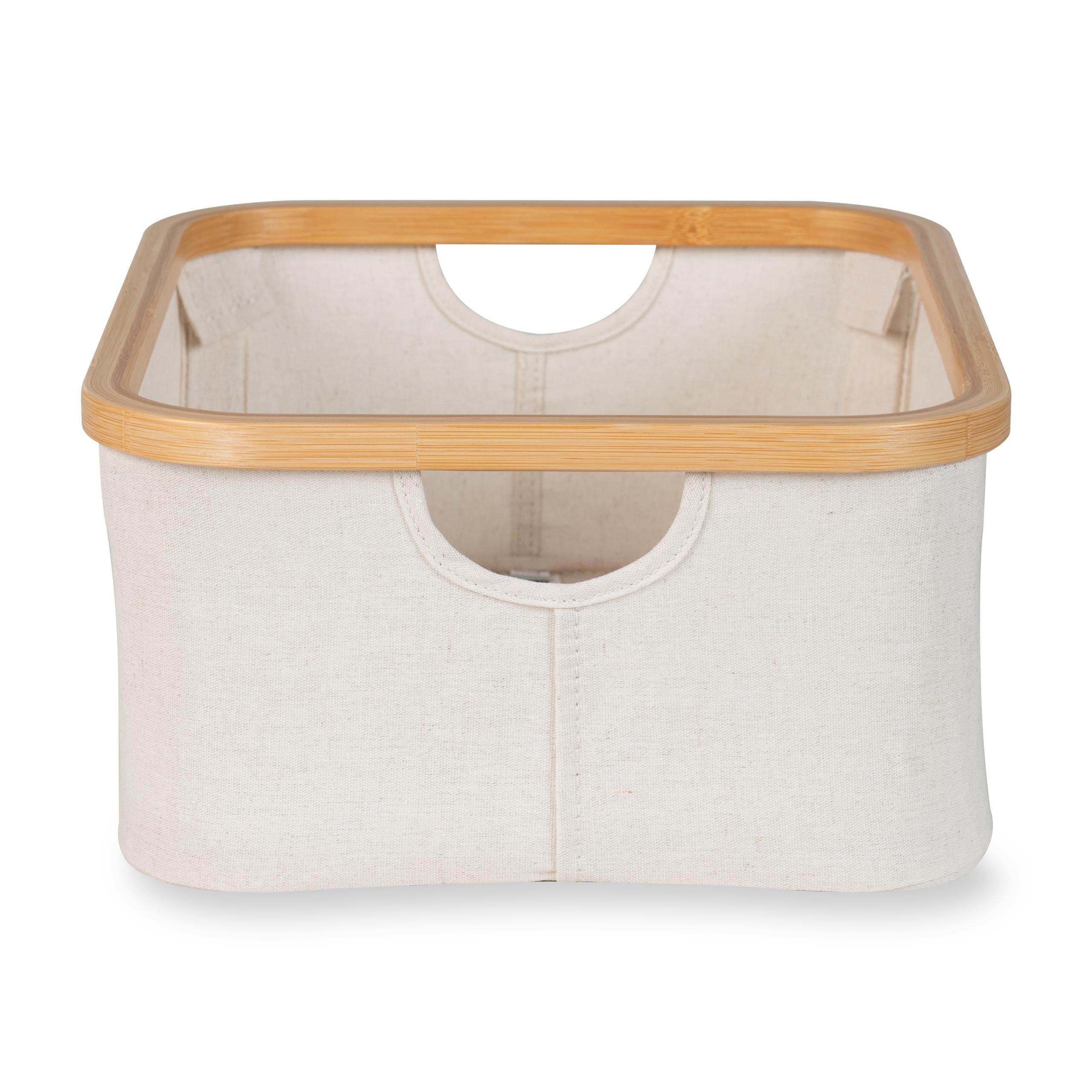 Quax Mand Katoen/Bamboe 38x30x16cm I Natural Beige Quax Mand Katoen/Bamboe 38x30x16cm I Natural Beige
