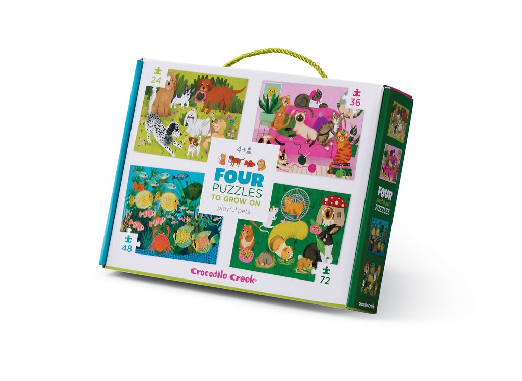 Crocodile Creek Four Puzzel Set | Huisdieren Crocodile Creek Four Puzzel Set | Huisdieren