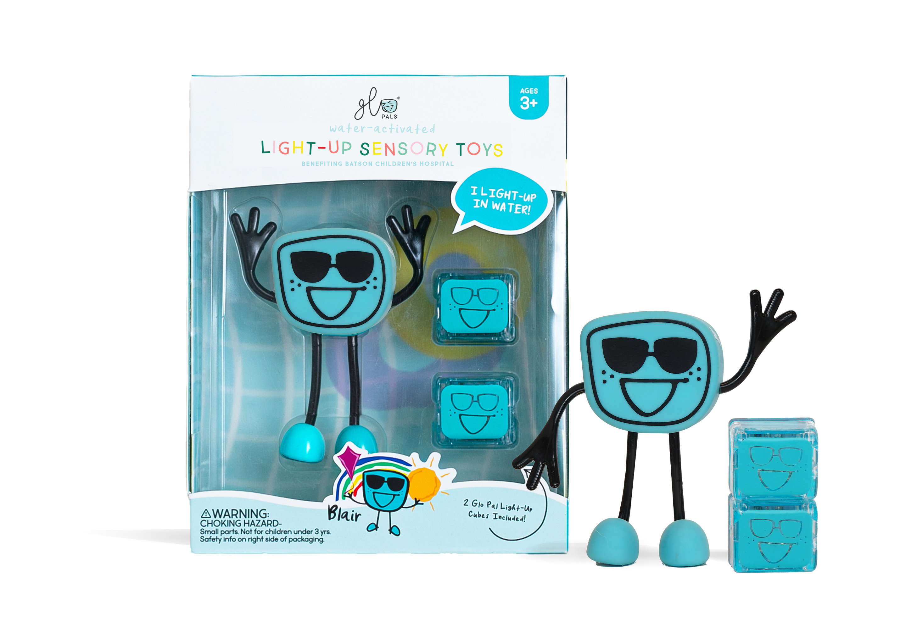 Glo Pals Light Up Sensory Toy Badspeeltje Blauw | Blair Glo Pals Light Up Sensory Toy Badspeeltje Blauw | Blair