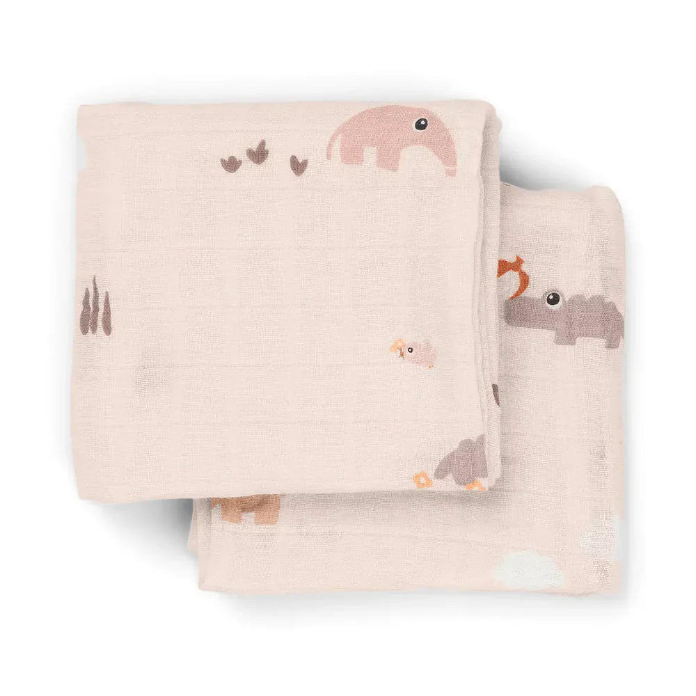 Done By Deer Hydrofiele Doeken 2ST Playground Powder Done By Deer Hydrofiele Doeken 2ST Playground Powder