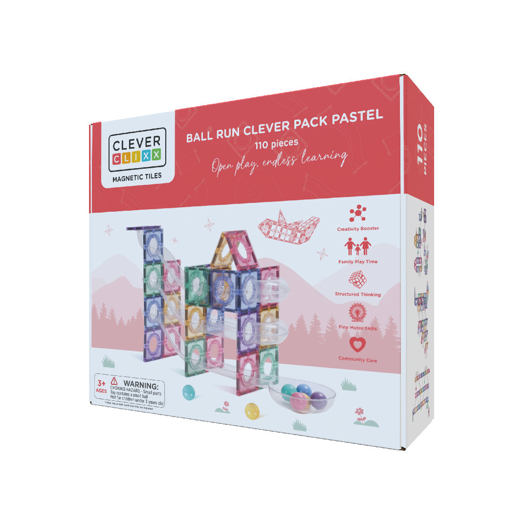 Cleverclixx Ball Run Clever Pack Pastel | 110 Stuks Cleverclixx Ball Run Clever Pack Pastel | 110 Stuks