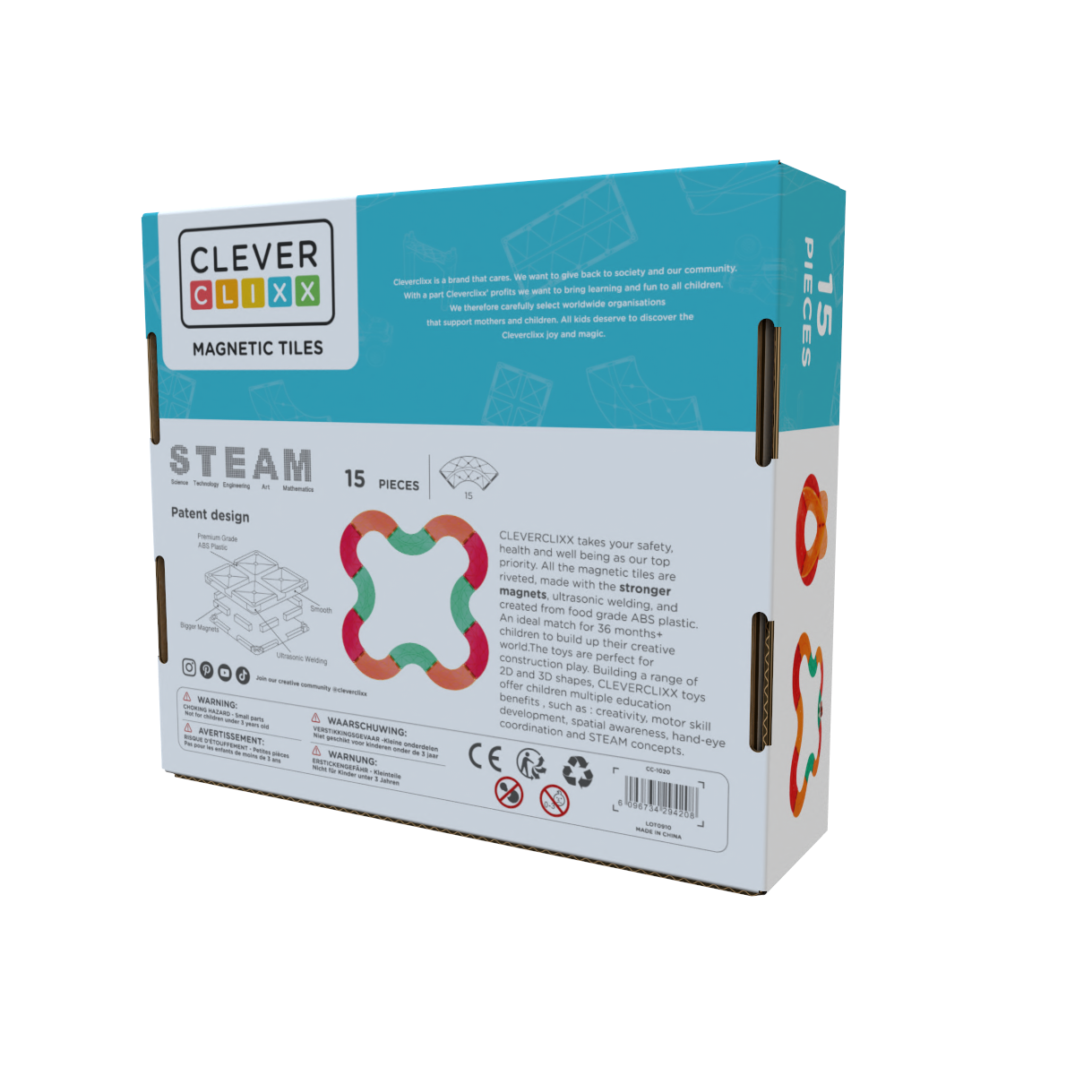 Cleverclixx Race Track Add-on Curves Intense | 15 Stuks Cleverclixx Race Track Add-on Curves Intense | 15 Stuks