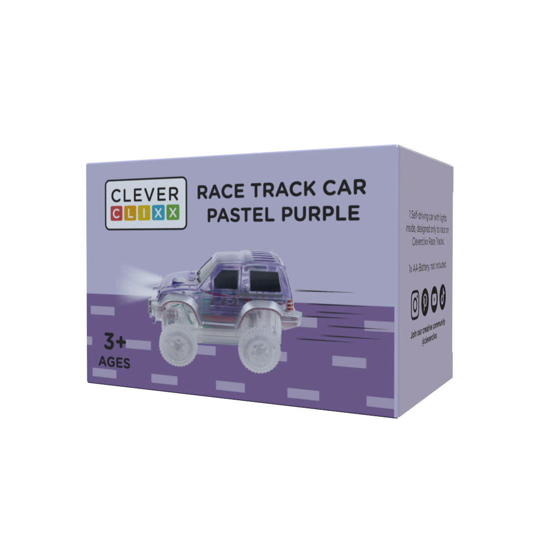 Cleverclixx Race Track Car Purple | 1 Stuk Cleverclixx Race Track Car Purple | 1 Stuk