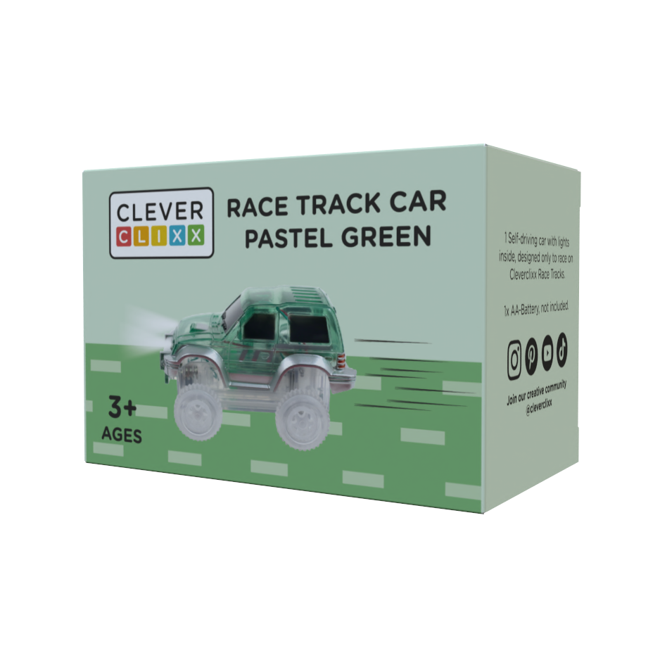Cleverclixx Race Track Car Green | 1 Stuk Cleverclixx Race Track Car Green | 1 Stuk
