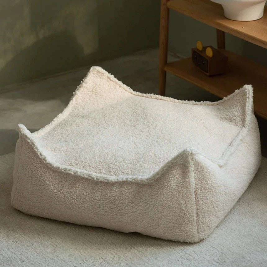 Wigiwama Pouffe Square Ottoman | Cream White Wigiwama Pouffe Square Ottoman | Cream White