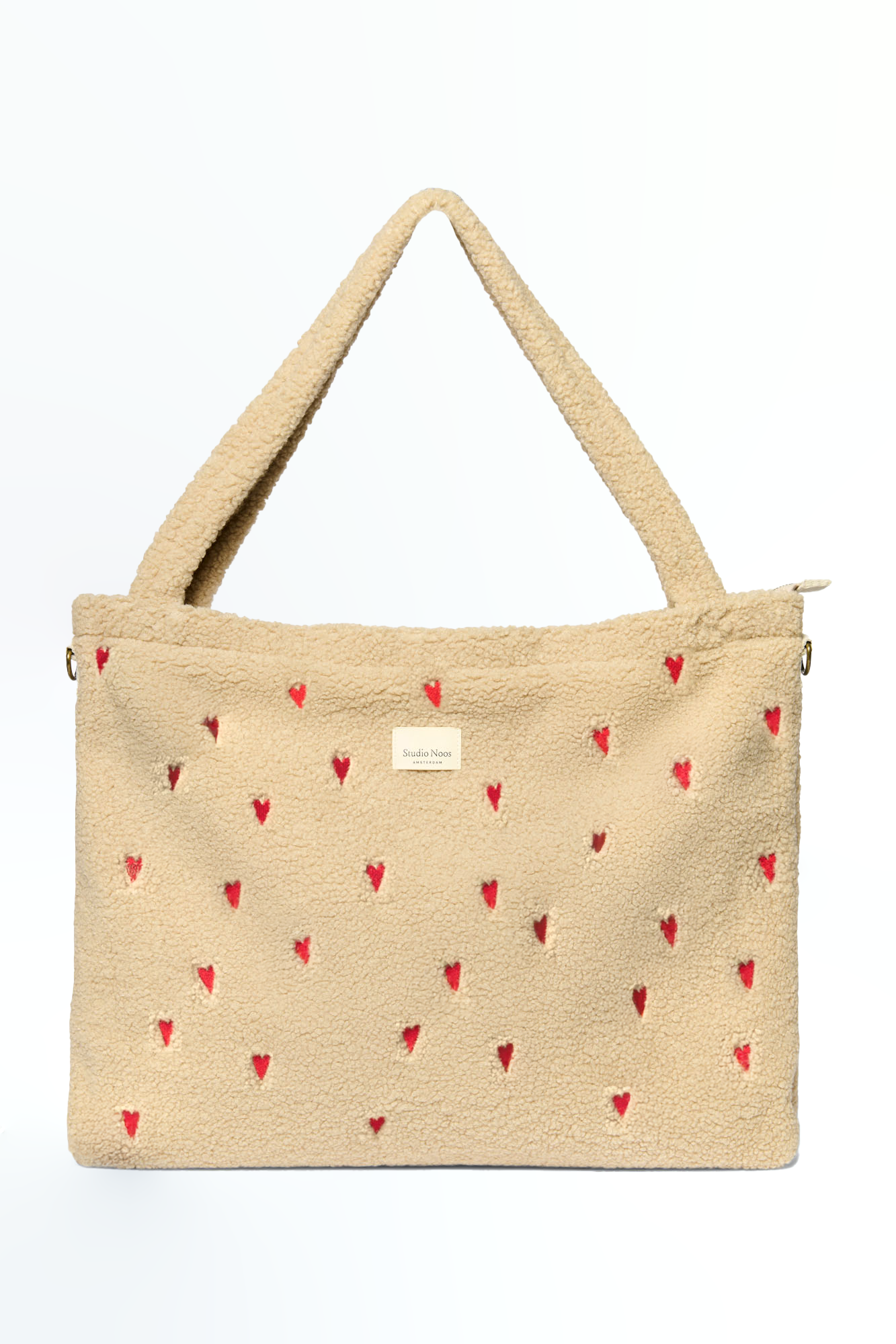 Studio Noos Diaper Bag Luiertas Met Rits | Ecru Teddy Hearts Studio Noos Diaper Bag Luiertas Met Rits | Ecru Teddy Hearts