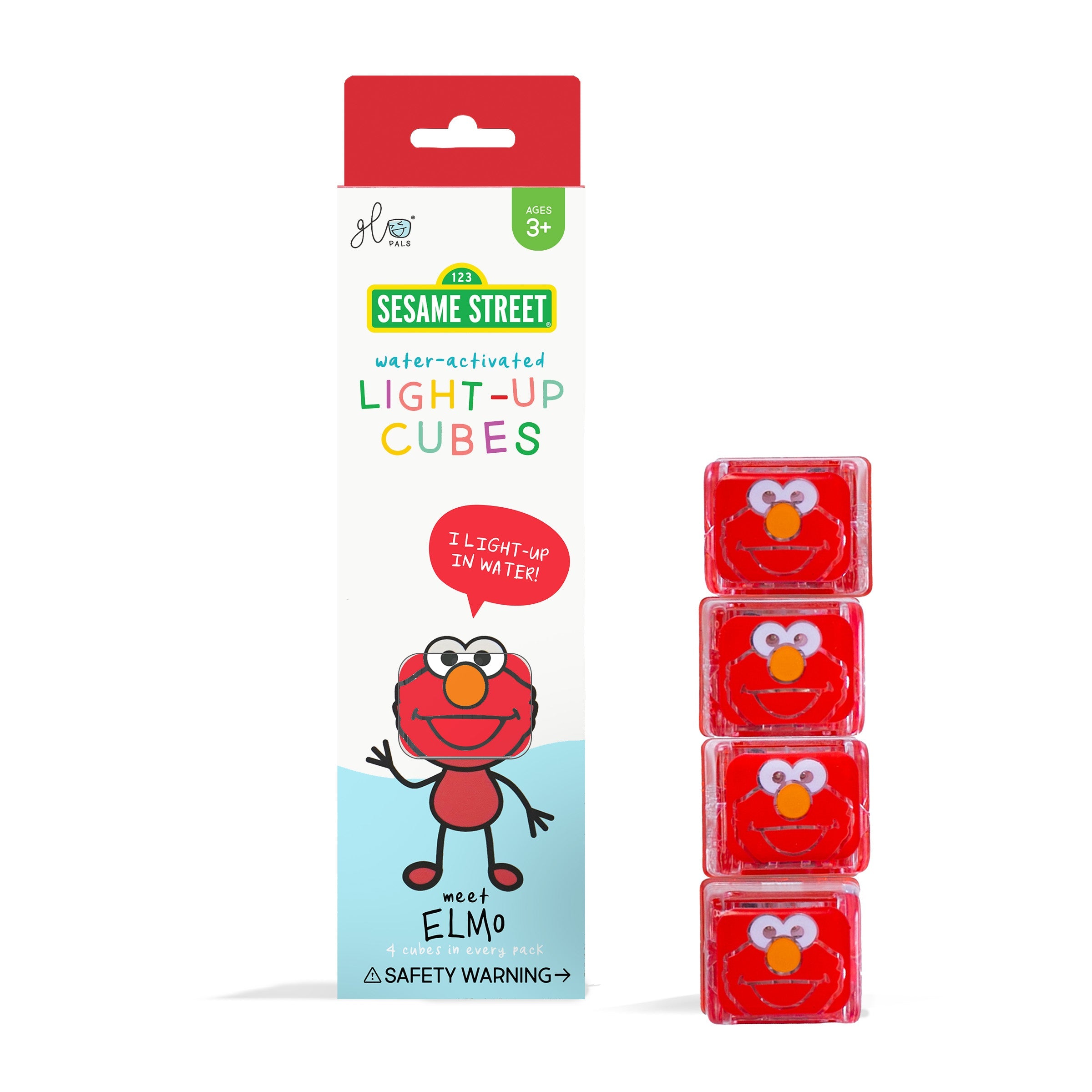 Glo Pals Light Up Cubes Badspeelgoed Oranje Rood | Elmo Glo Pals Light Up Cubes Badspeelgoed Oranje Rood | Elmo