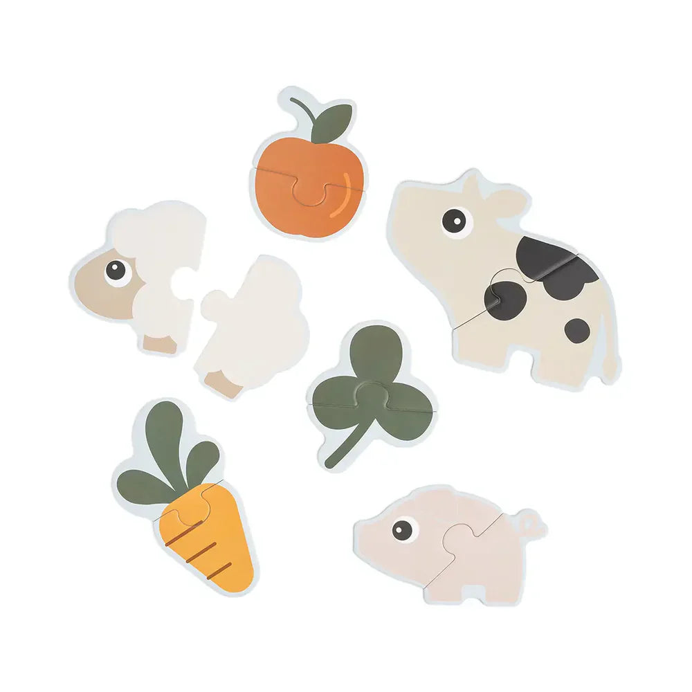 Done By Deer First Jigsaw Puzzel Set Tiny Farm Colour Mix Done By Deer First Jigsaw Puzzel Set Tiny Farm Colour Mix