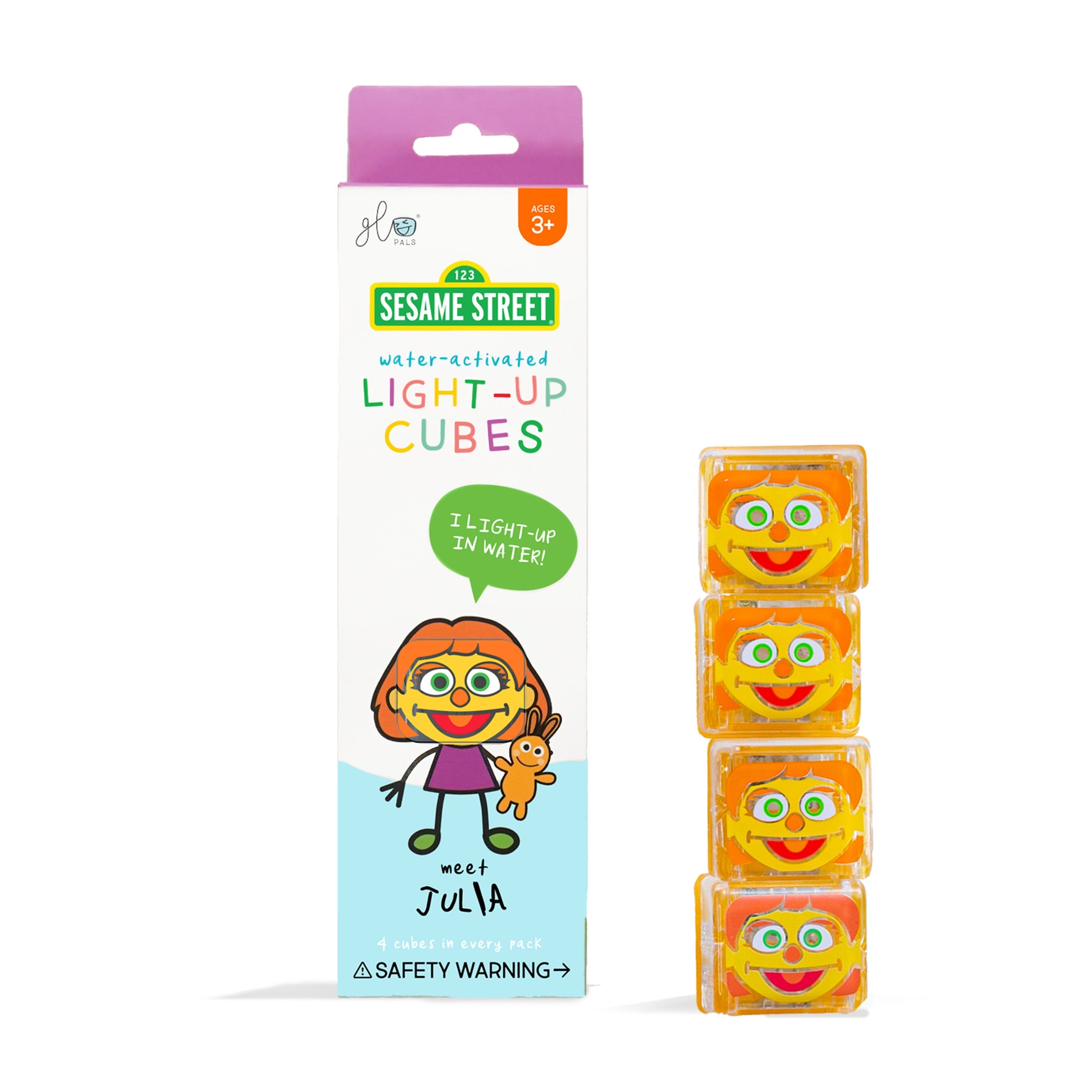 Glo Pals Light Up Cubes Badspeelgoed Oranje | Julia Glo Pals Light Up Cubes Badspeelgoed Oranje | Julia