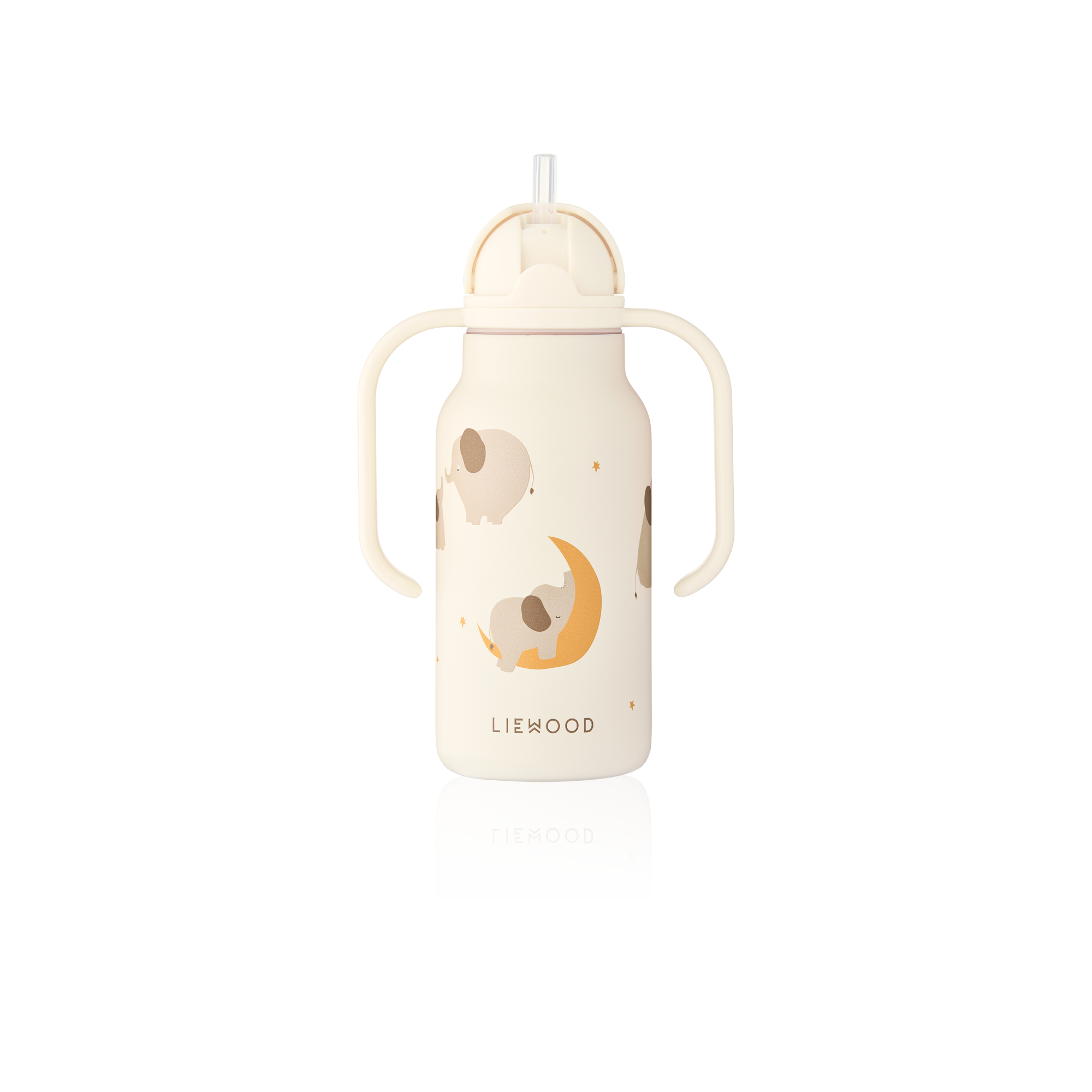 Liewood Kimmie Drinkfles 250ml | Elephant / Creme De La Creme Liewood Kimmie Drinkfles 250ml | Elephant / Creme De La Creme