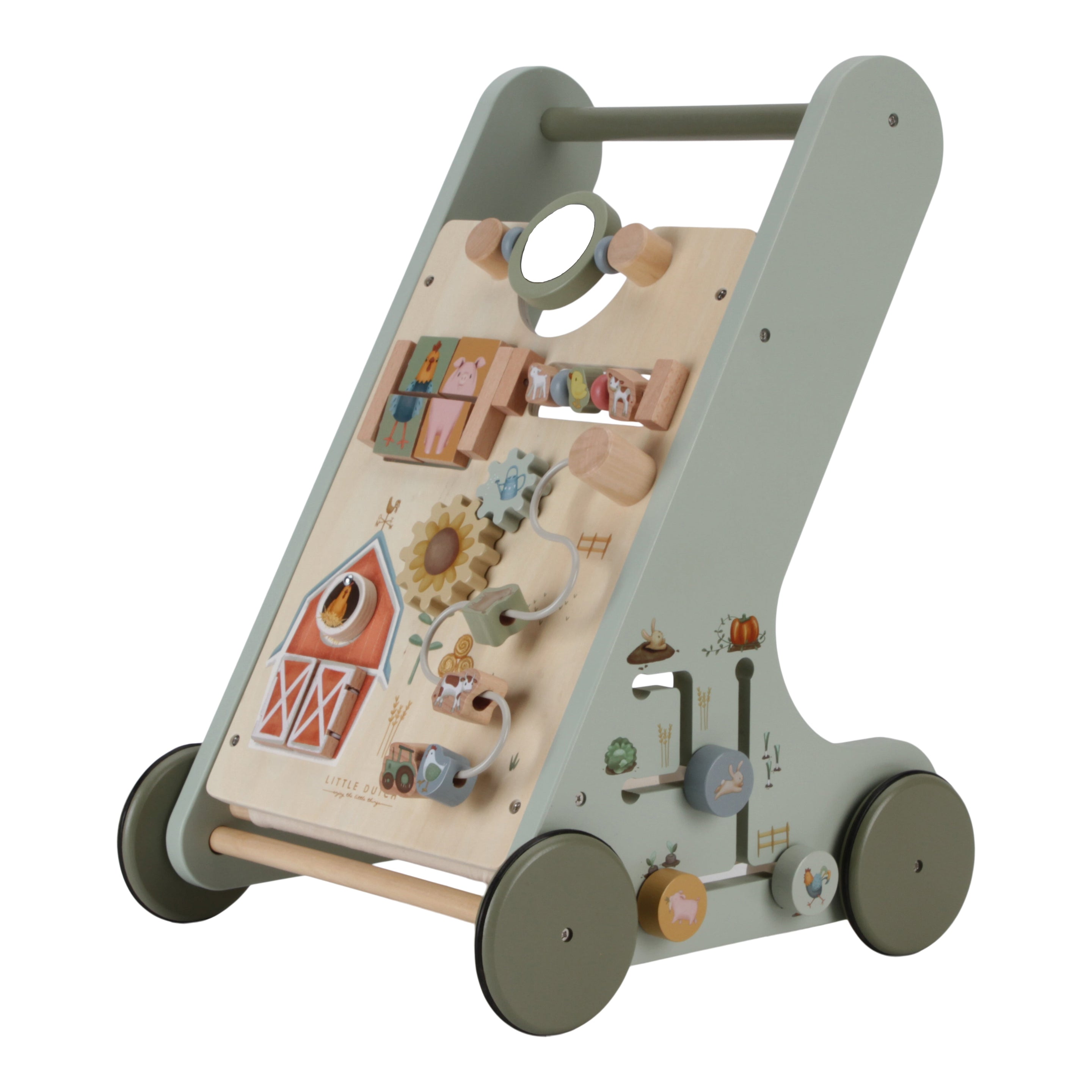 Little Dutch Houten Activiteiten Loopwagen FSC Little Farm Little Dutch Houten Activiteiten Loopwagen FSC Little Farm