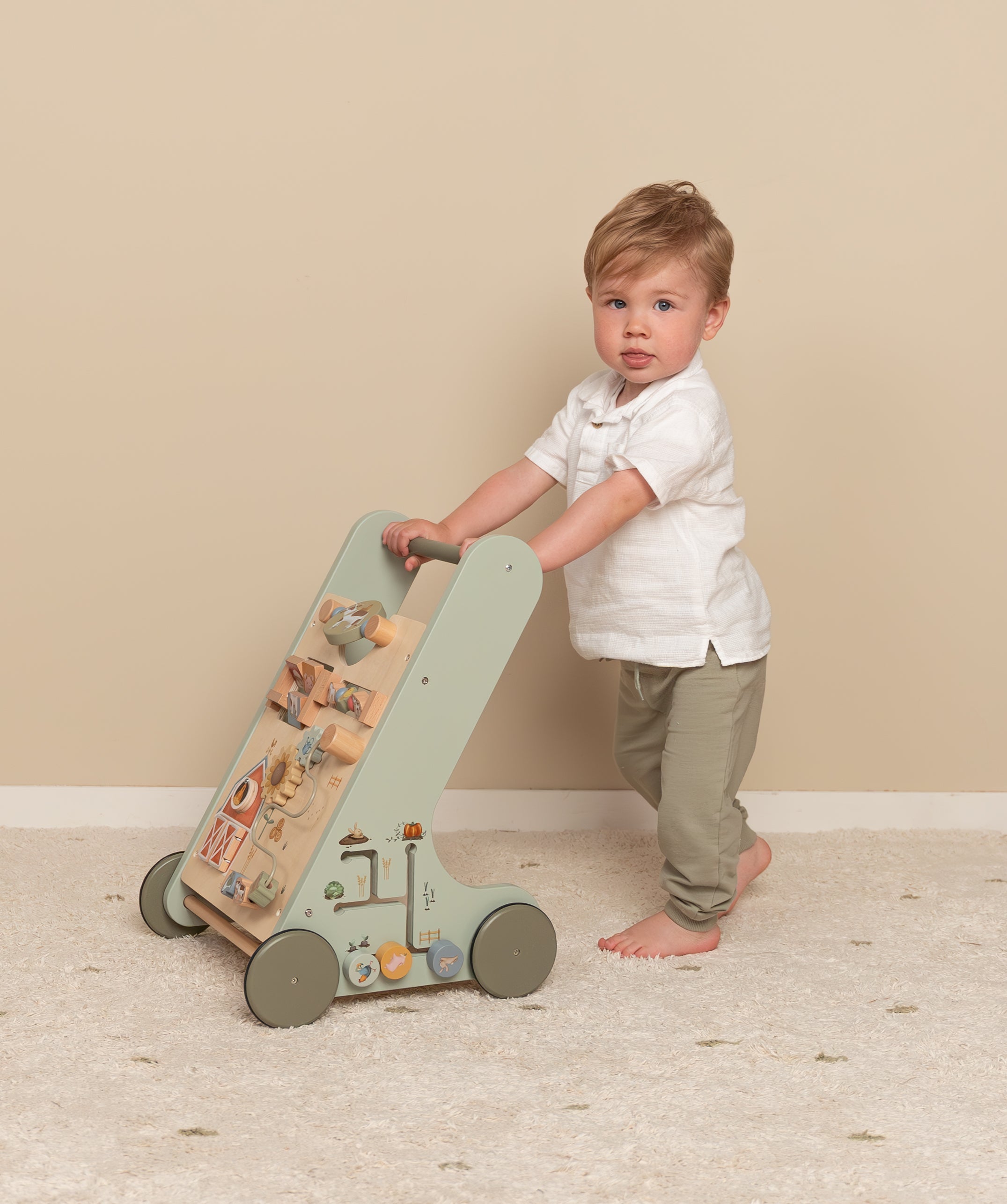 Little Dutch Houten Activiteiten Loopwagen FSC Little Farm Little Dutch Houten Activiteiten Loopwagen FSC Little Farm
