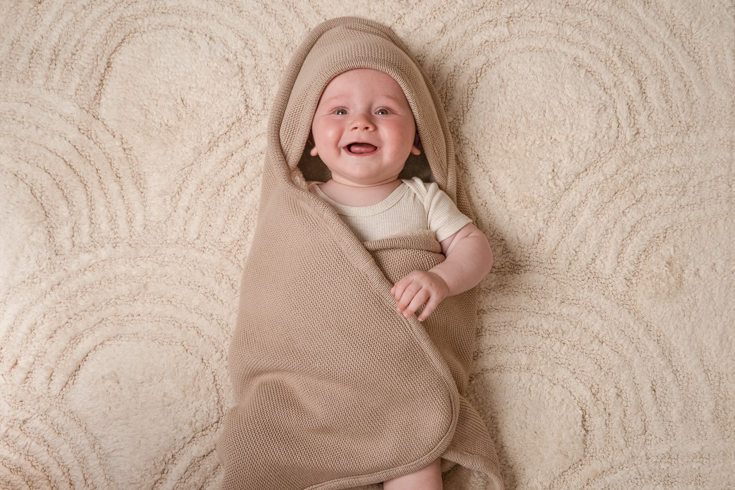 Little Dutch Gebreide omslagdoek Beige | Beige Little Dutch Gebreide omslagdoek Beige | Beige