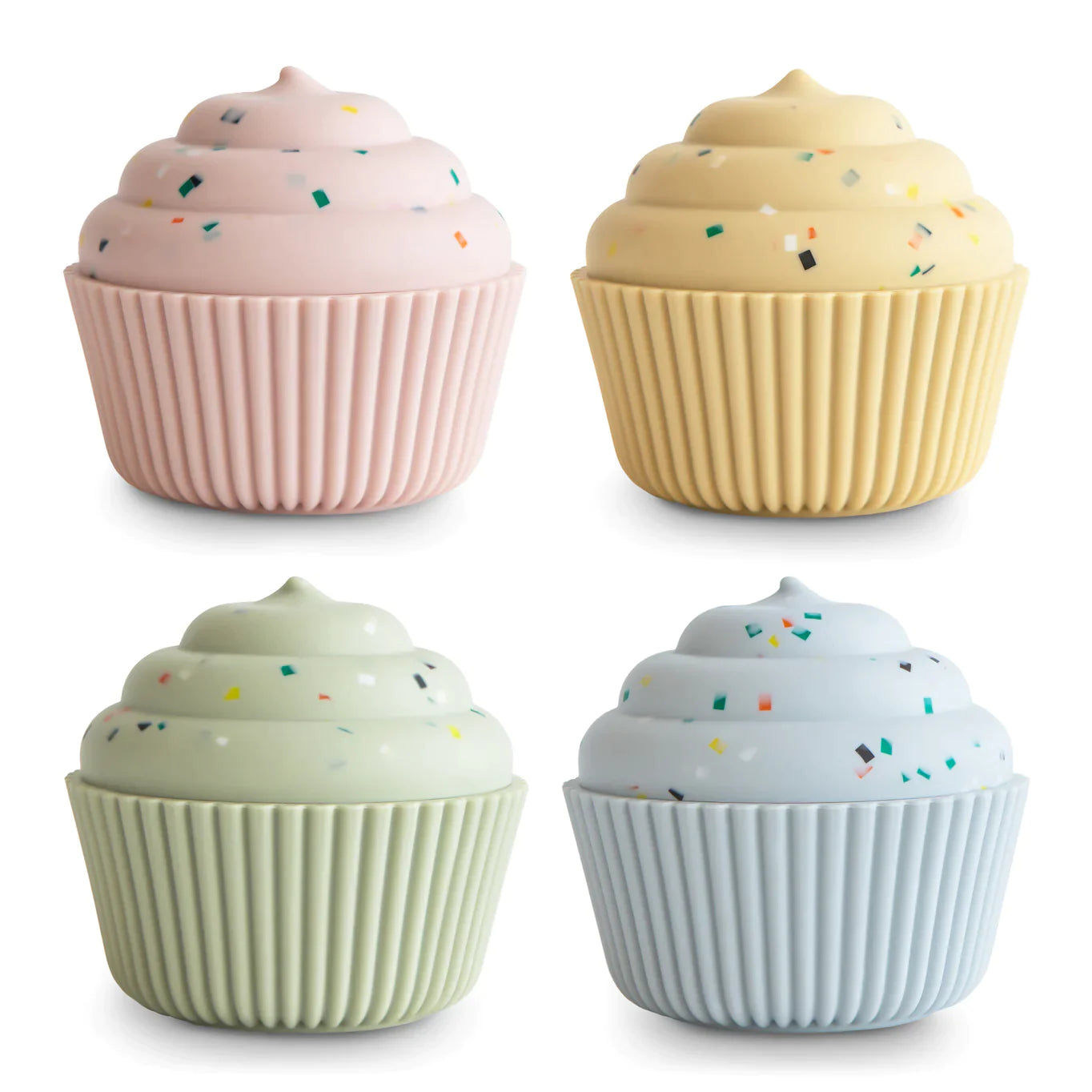 Mushie Badspeelgoed Set 4-Pack | Cupcake Toy Mushie Badspeelgoed Set 4-Pack | Cupcake Toy