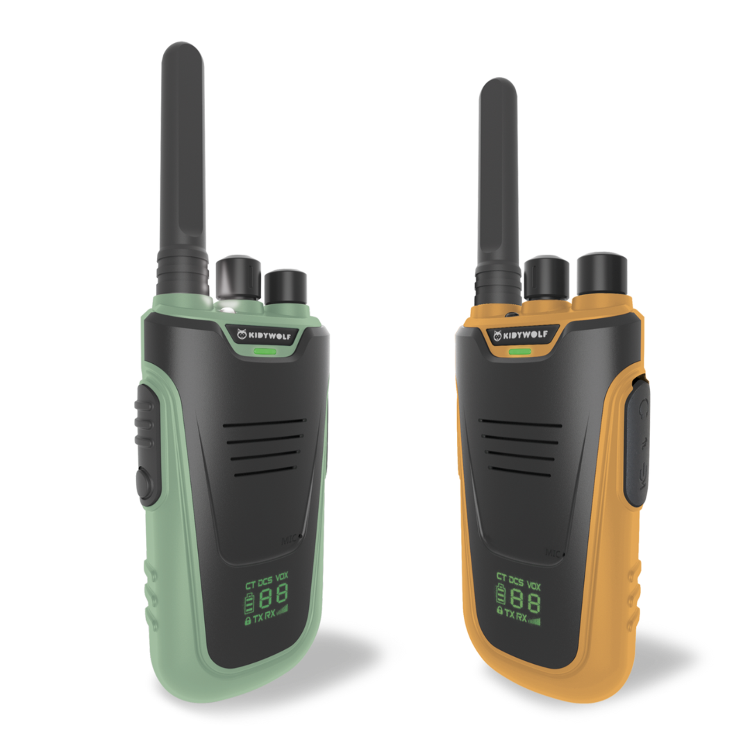 Kidywolf Kidytalk Walkie Talkie 2 Stuks | Groen - Oranje Kidywolf Kidytalk Walkie Talkie 2 Stuks | Groen - Oranje