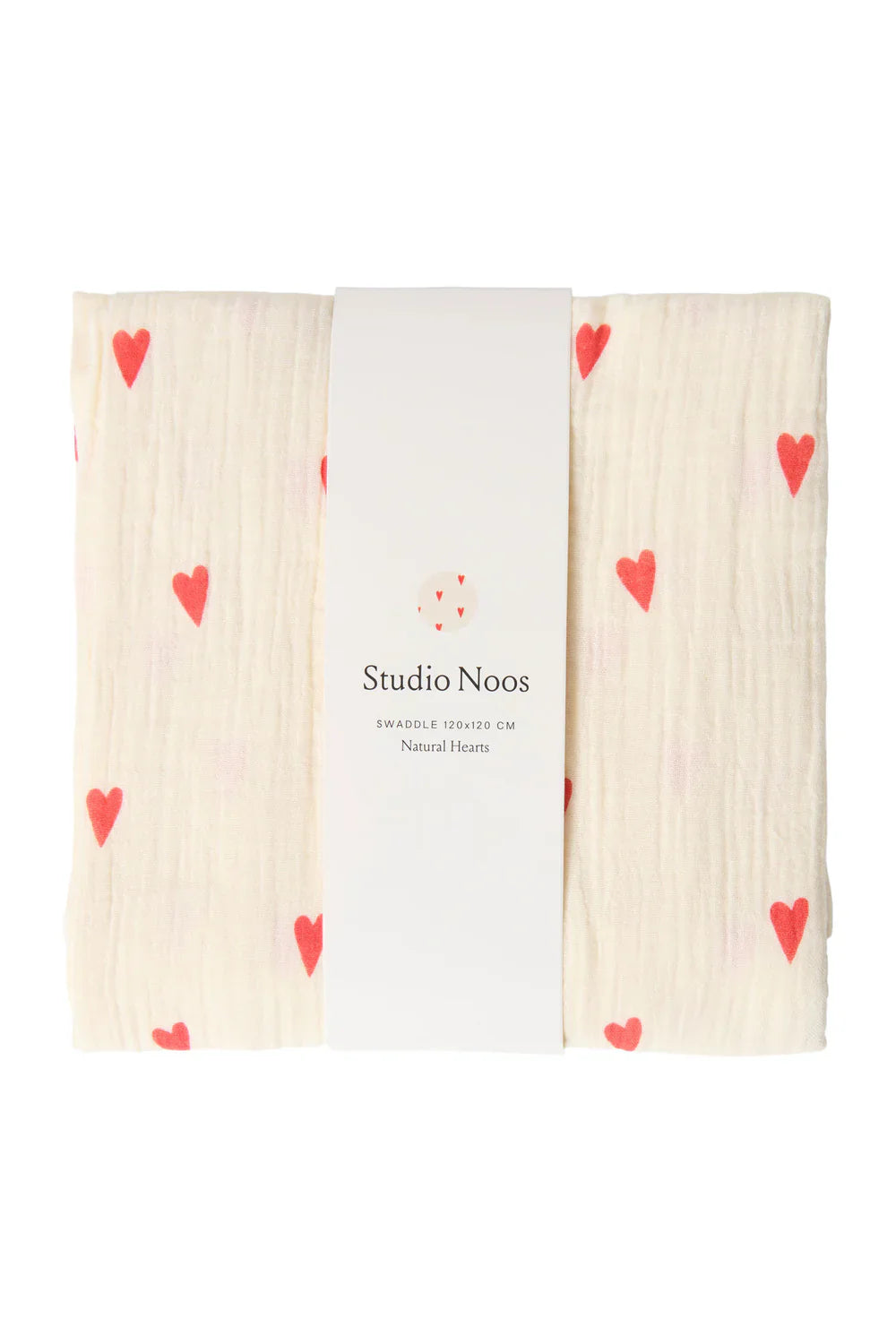 Studio Noos Tetra doek | Natural Hearts 120x120 cm Studio Noos Tetra doek | Natural Hearts 120x120 cm